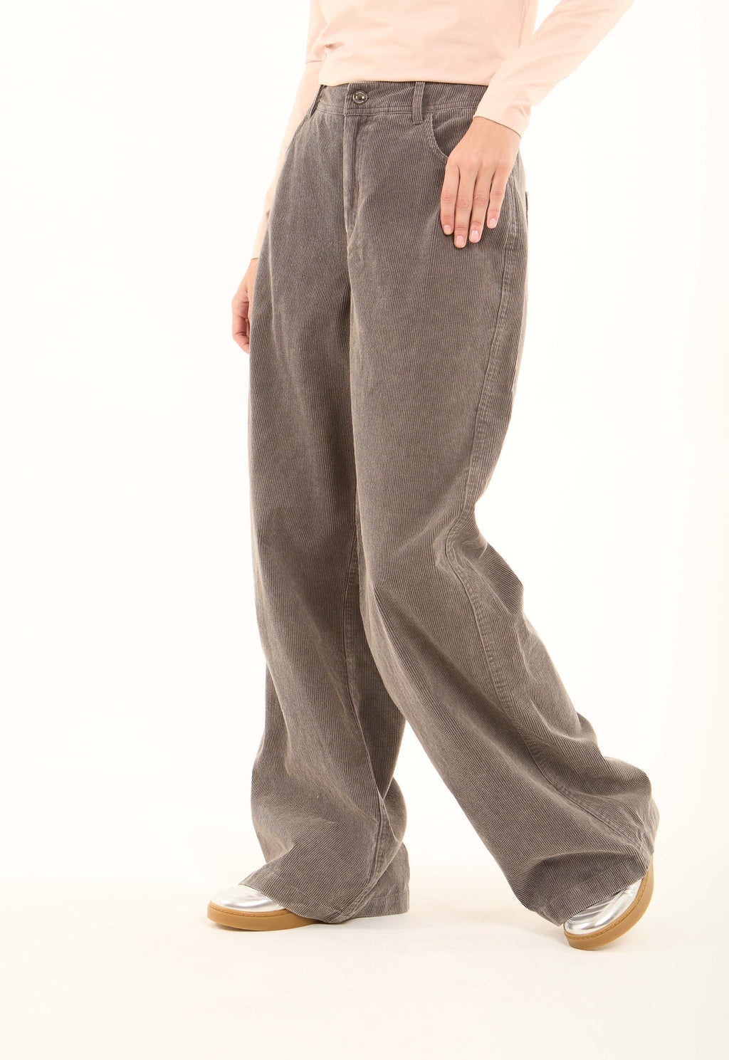 Corduroy Wide-Leg Pants