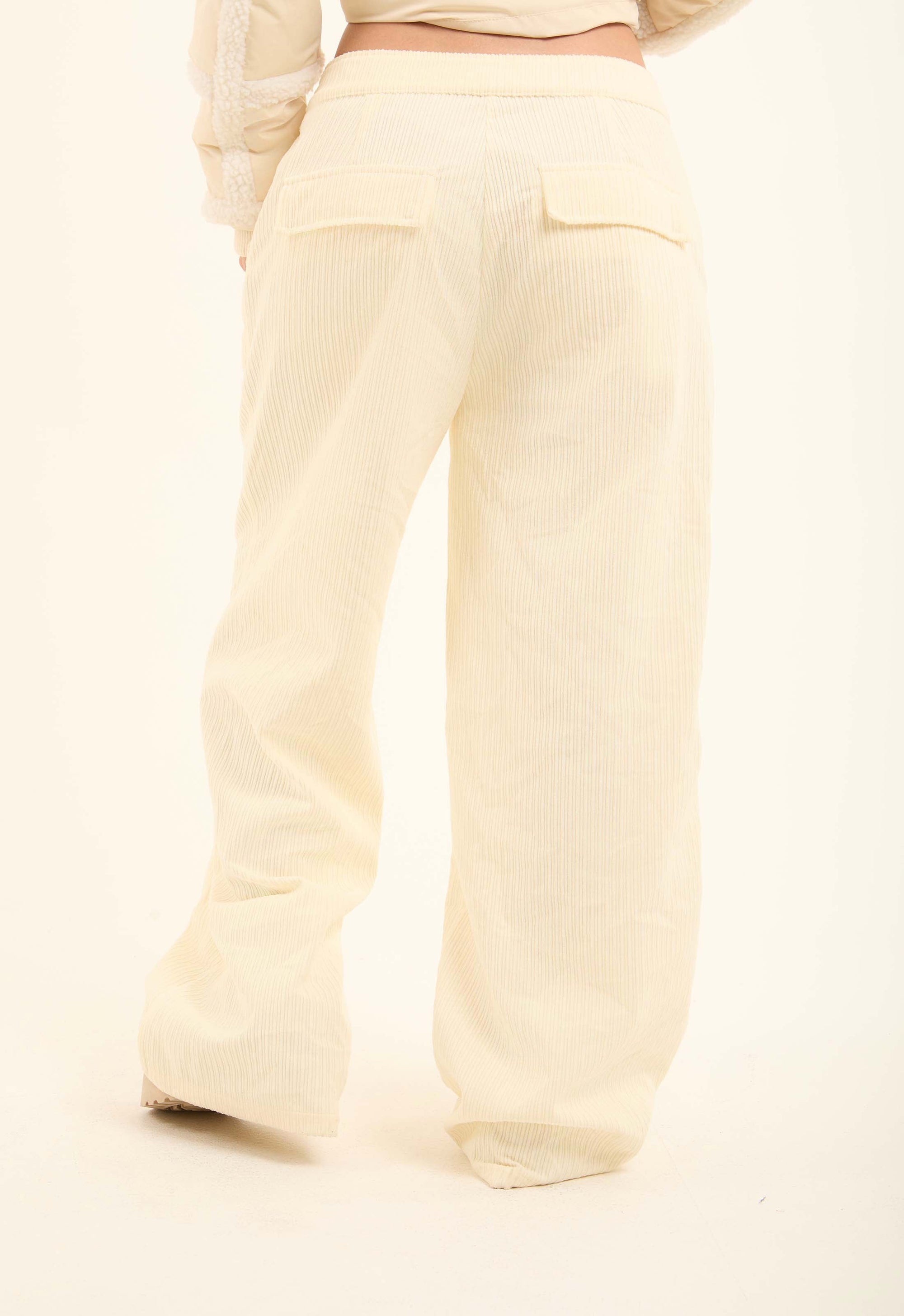 Soft Corduroy Wide-Leg Pants