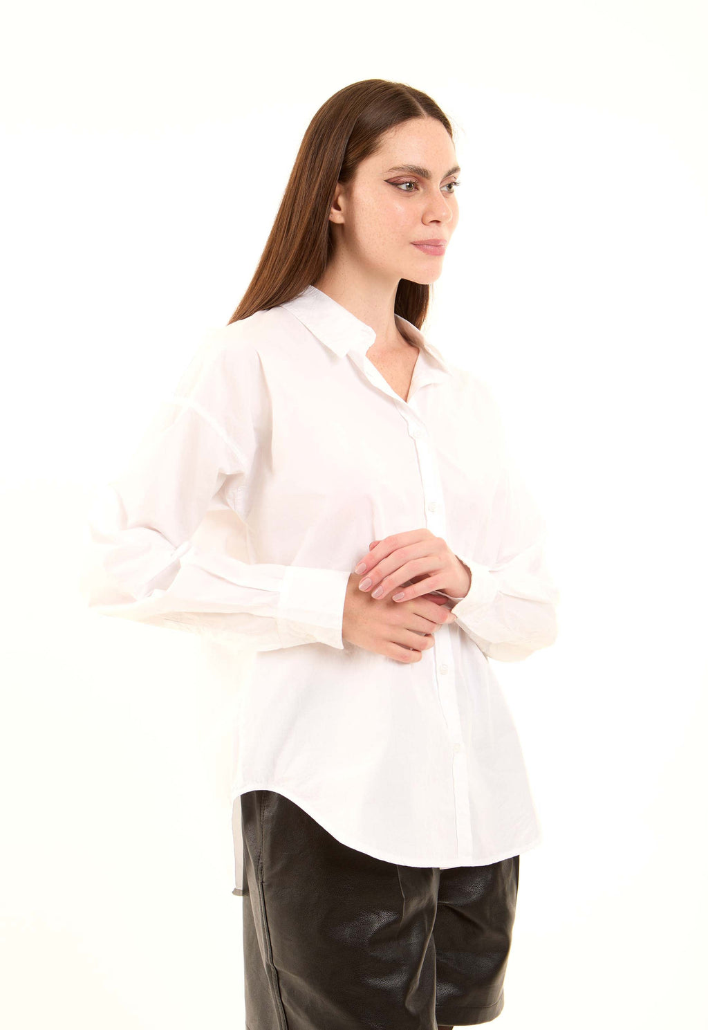 Solid Long Sleeves Cotton Shirt