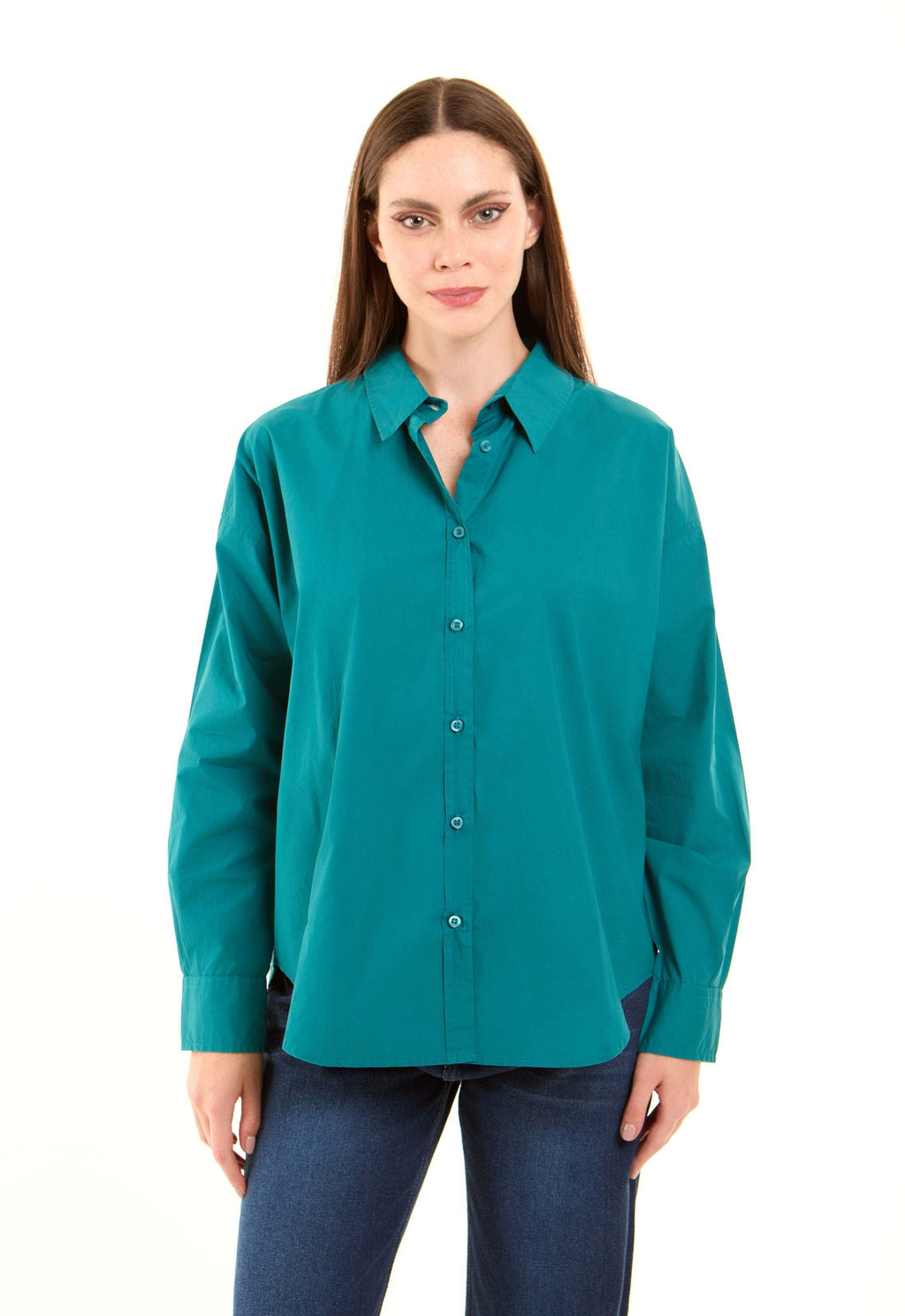 Solid Long Sleeves Cotton Shirt