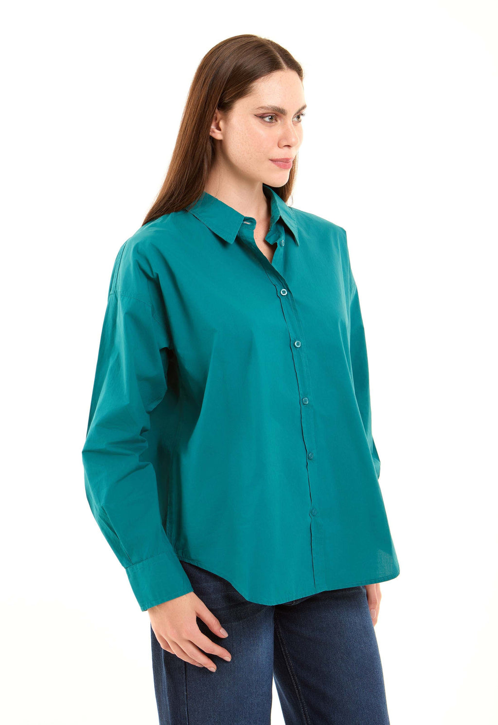 Solid Long Sleeves Cotton Shirt