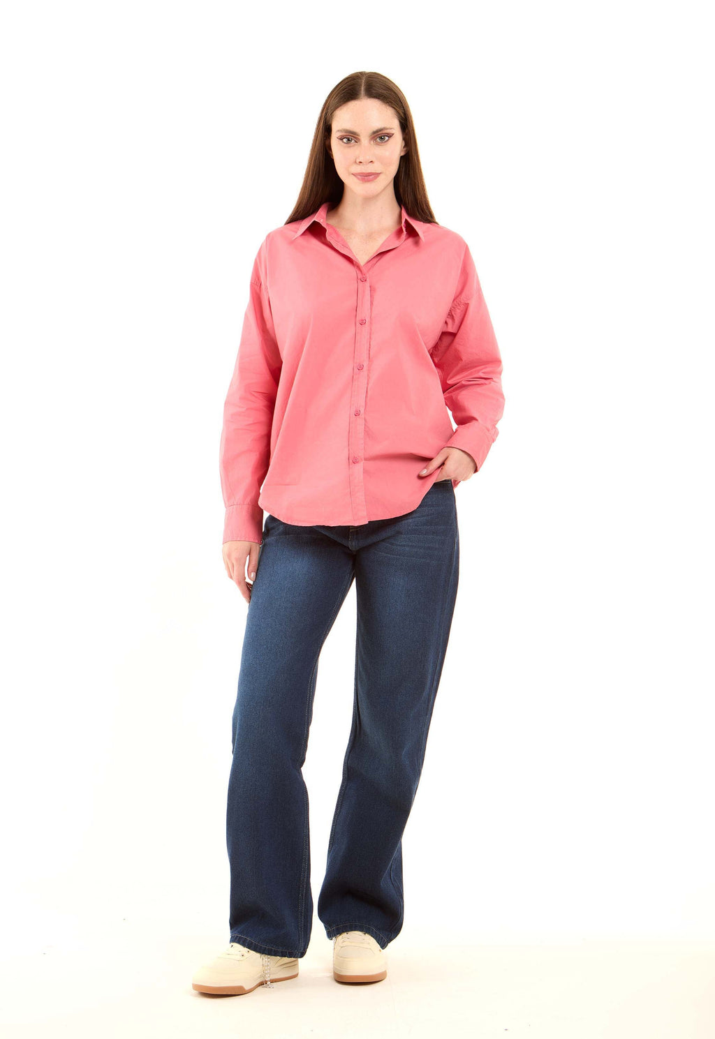 Solid Long Sleeves Cotton Shirt