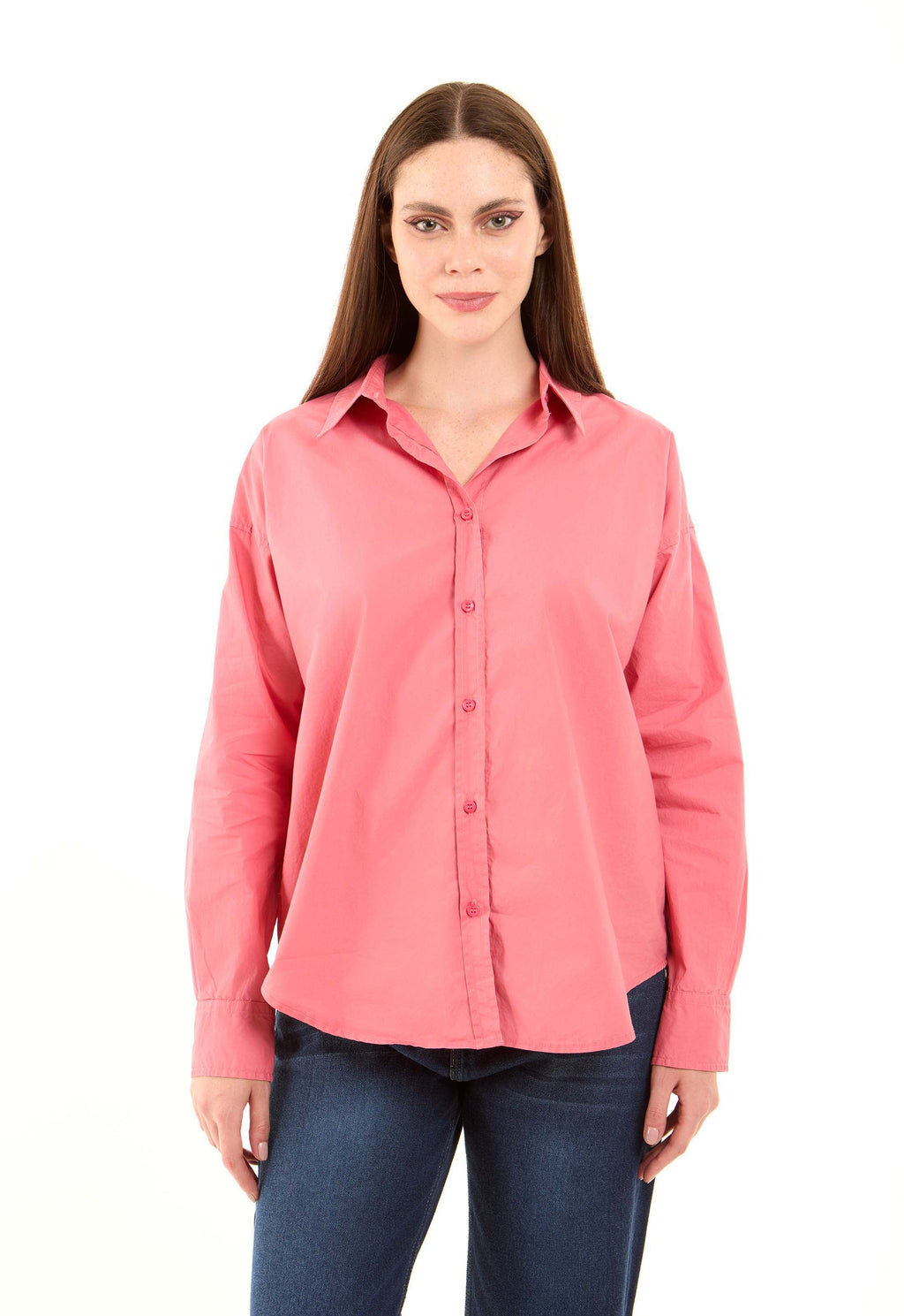 Solid Long Sleeves Cotton Shirt