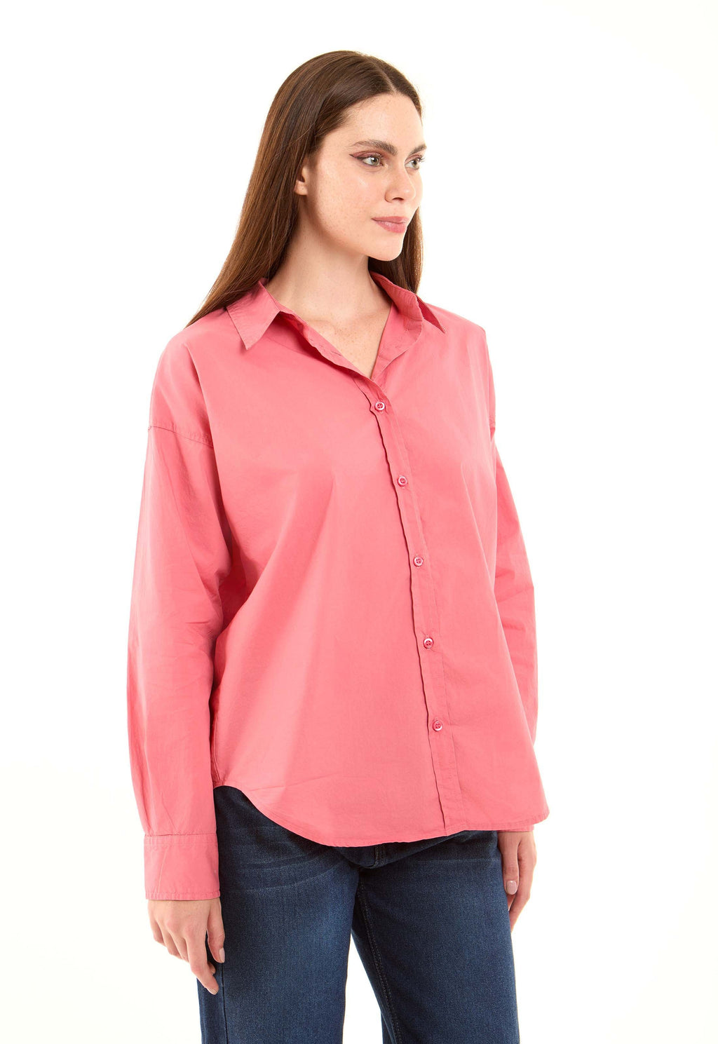 Solid Long Sleeves Cotton Shirt