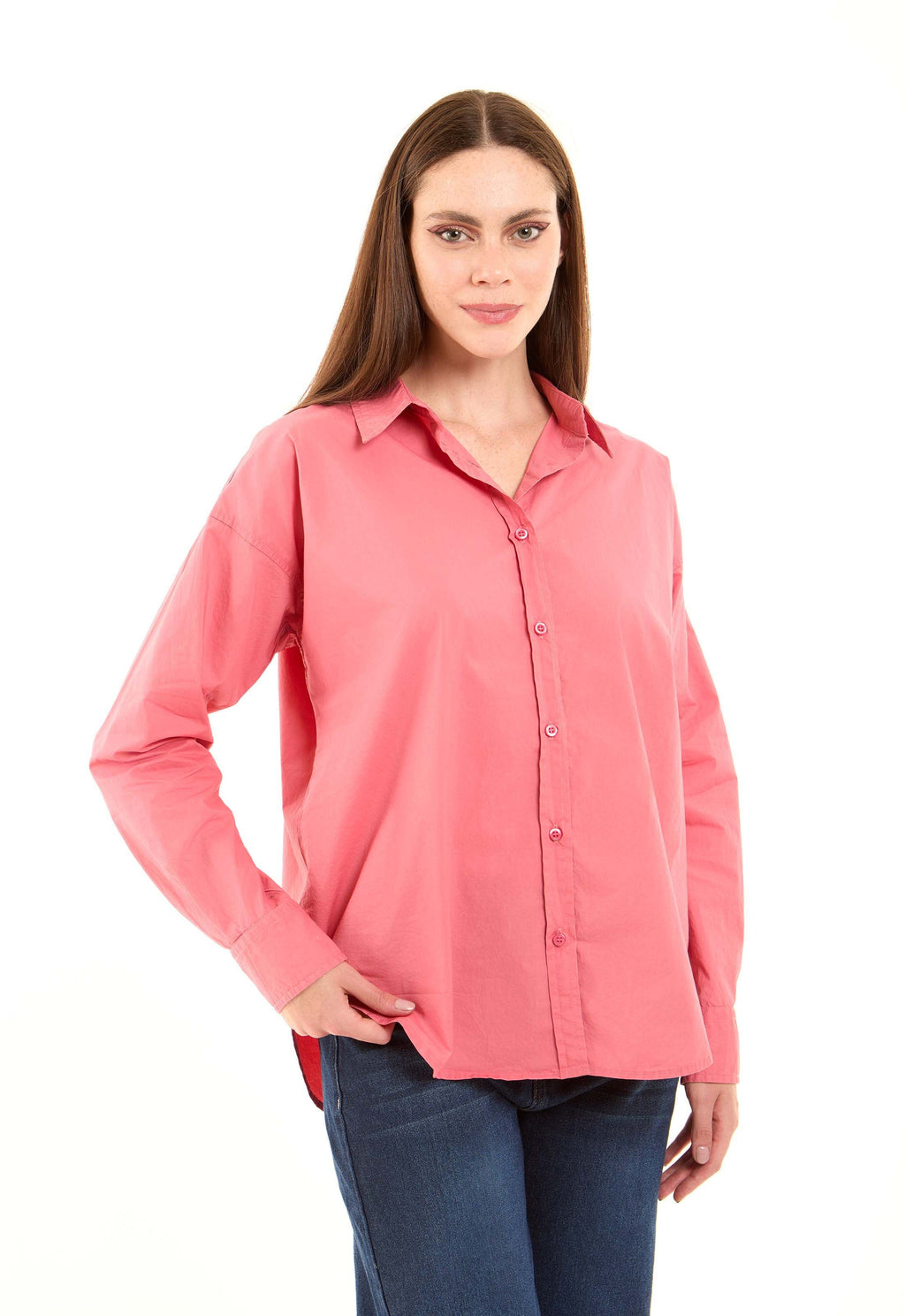 Solid Long Sleeves Cotton Shirt