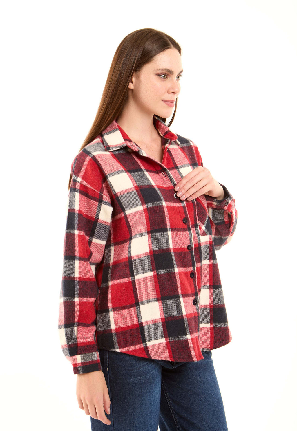 Multicolor Plaids Long Sleeves Casual Shirt