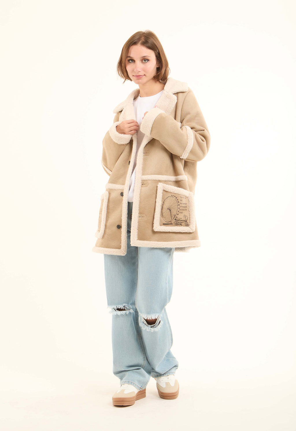 Contrast Pocket Fleece Jacket