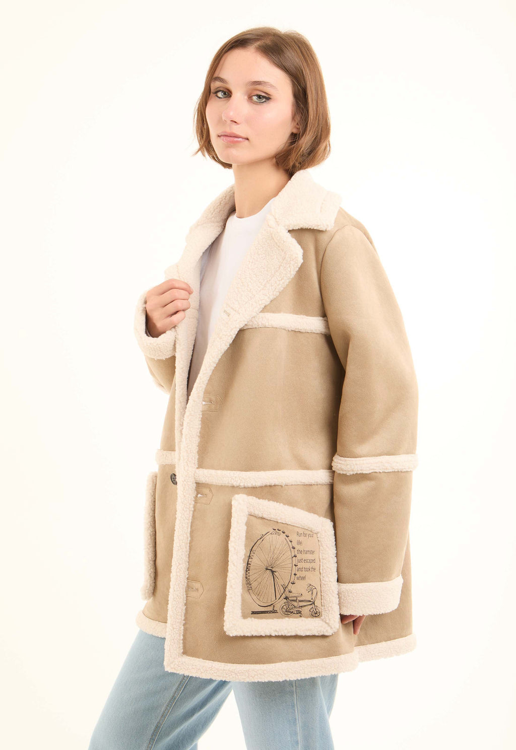 Contrast Pocket Fleece Jacket