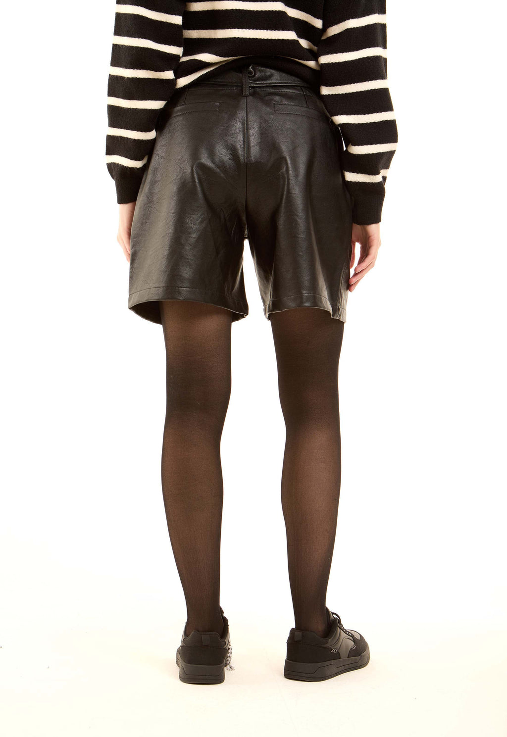 Feminine Textured Leather with Belt