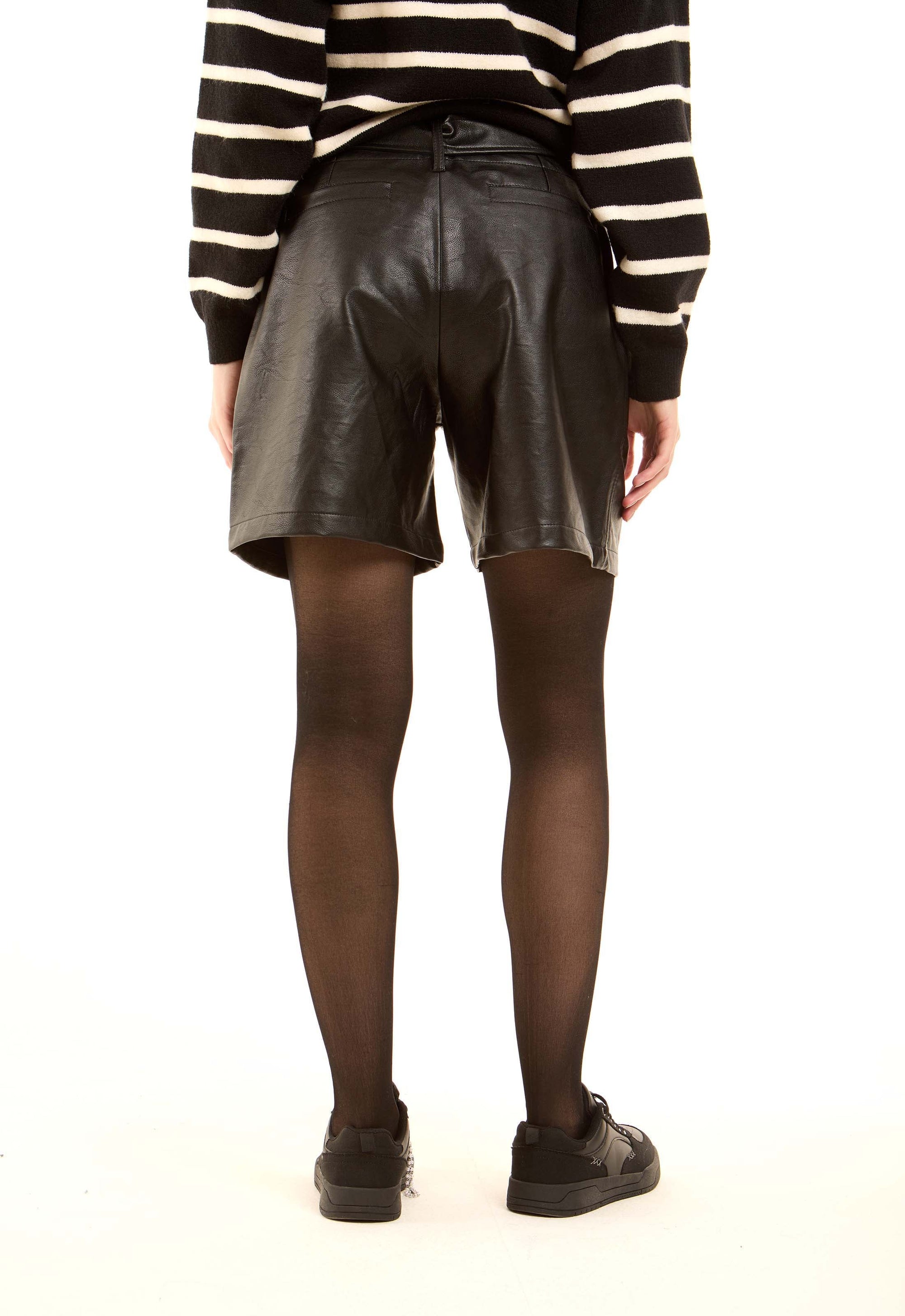 Feminine Textured Leather with Belt