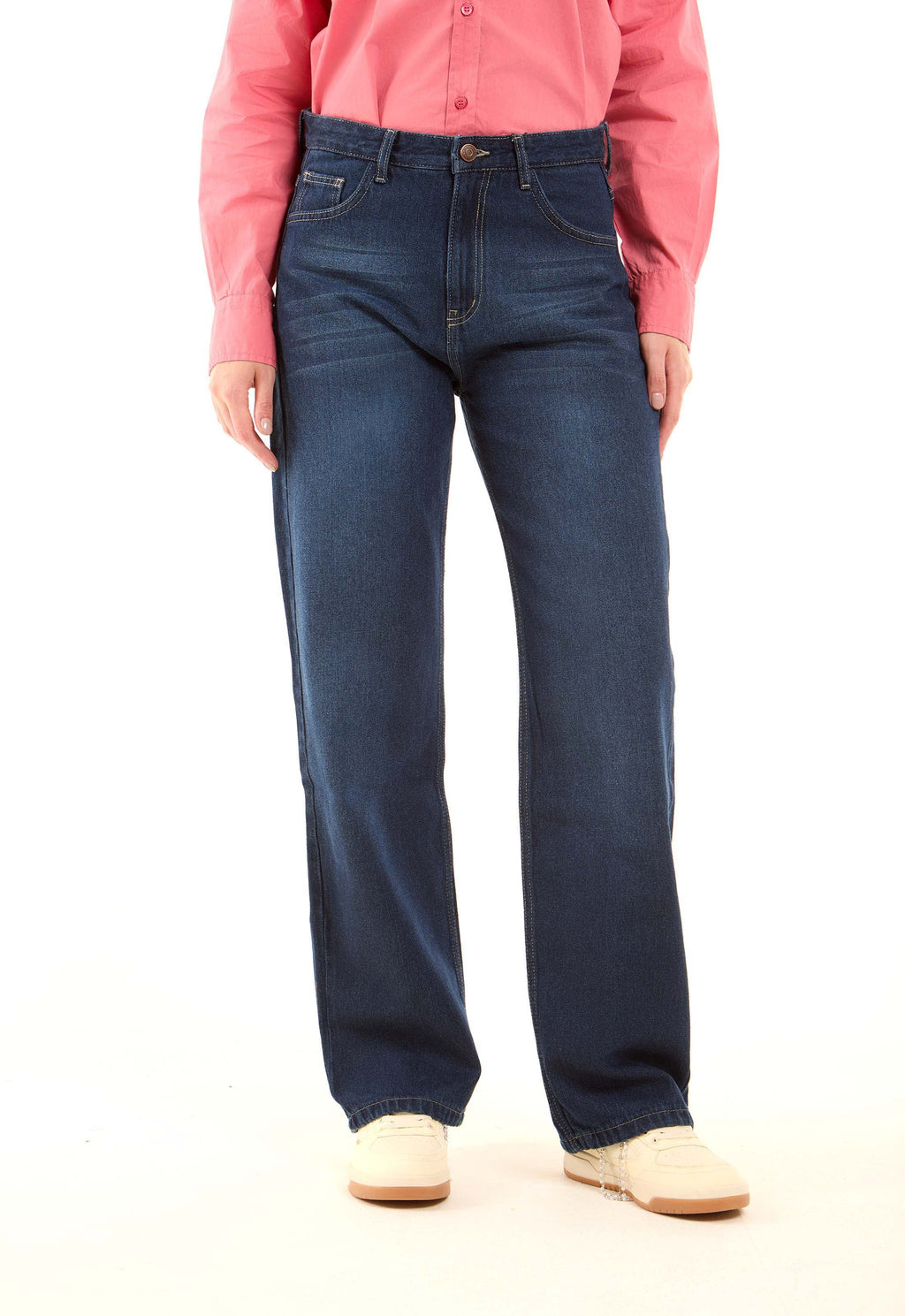 Classic Straight-Leg Denim Jeans