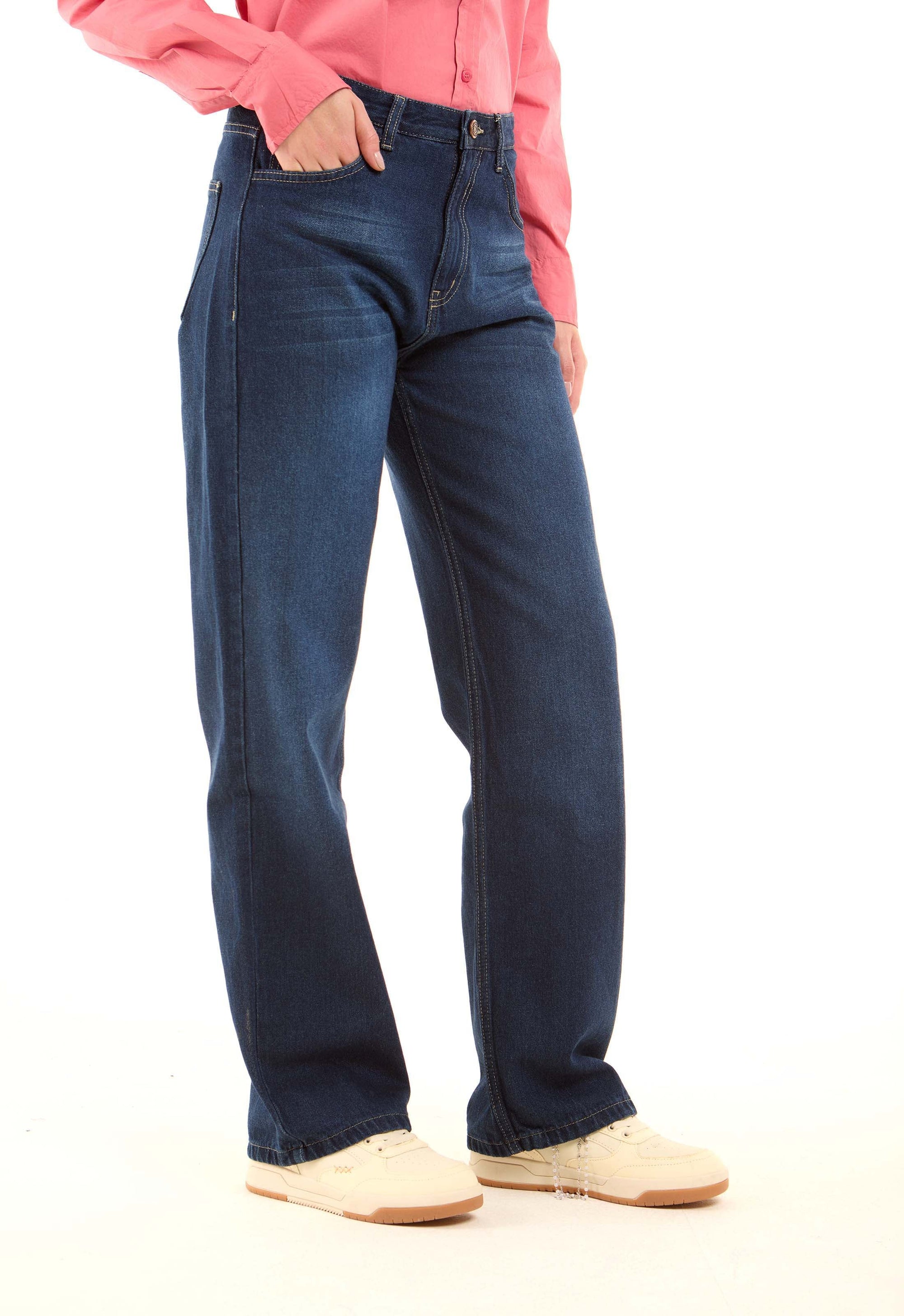 Classic Straight-Leg Denim Jeans