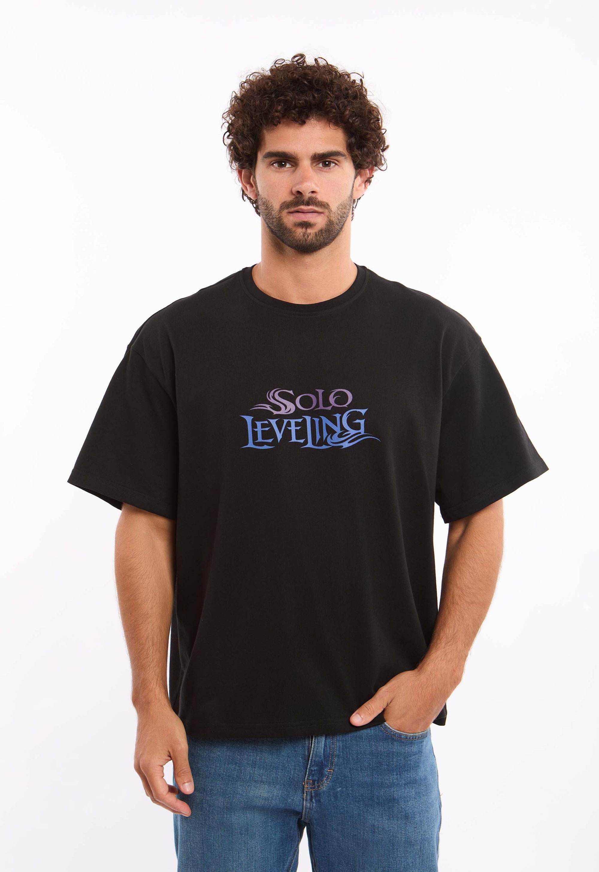 Printed "Solo Leveling" Elbow Sleeves Tee