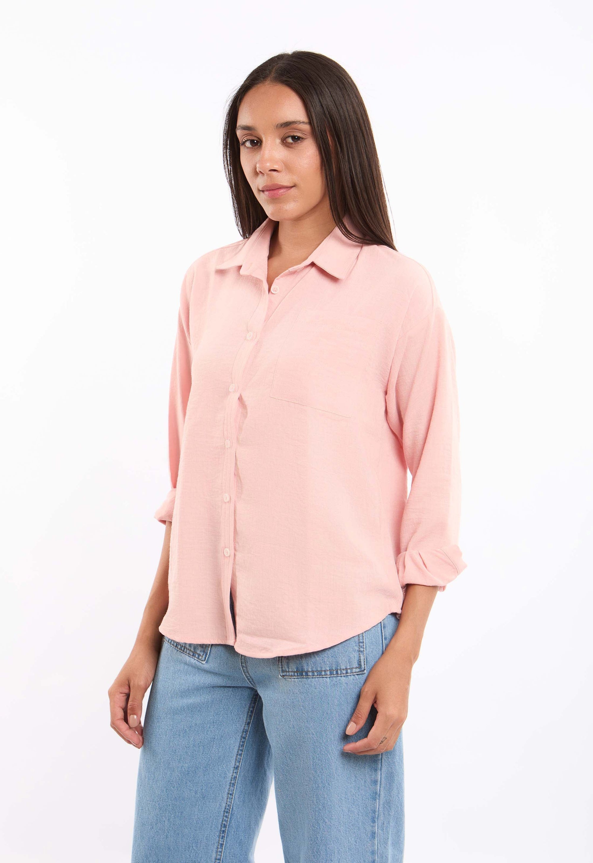 Viscose-Linen Relaxed Shirt