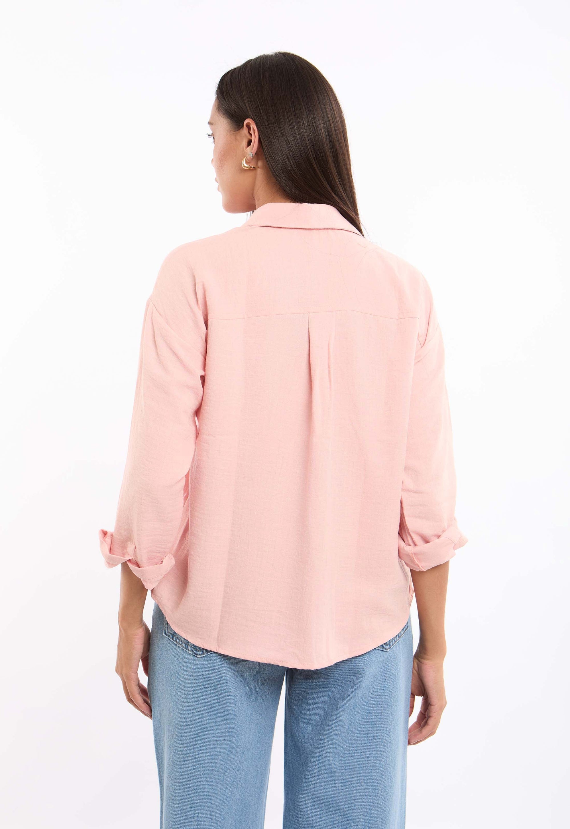 Viscose-Linen Relaxed Shirt