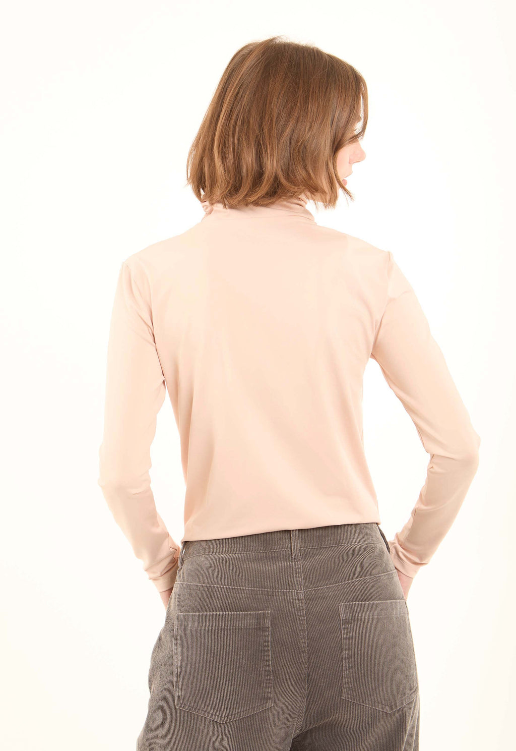 Basic High-Neck Long Sleeves Soft Top