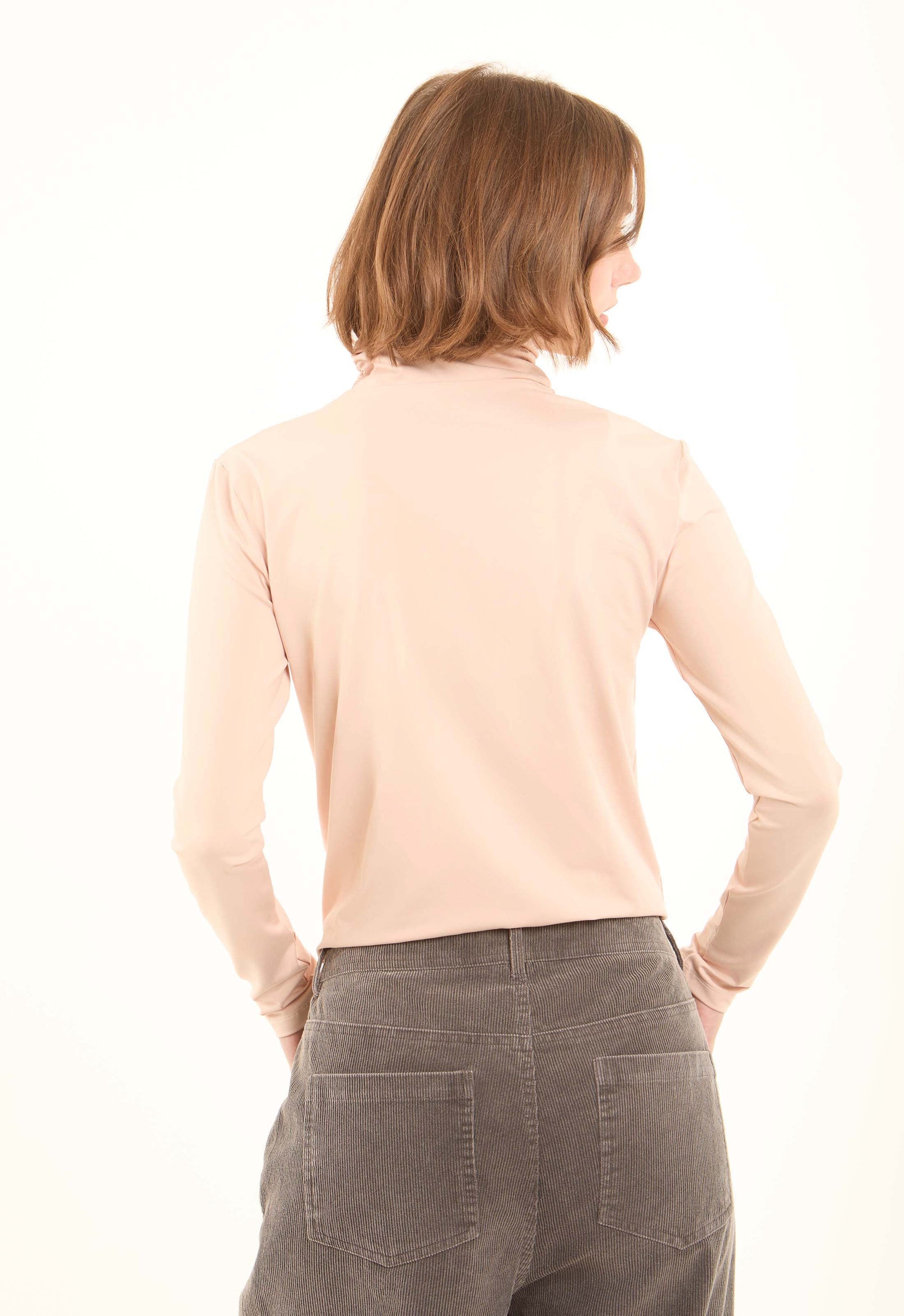 Basic High-Neck Long Sleeves Soft Top