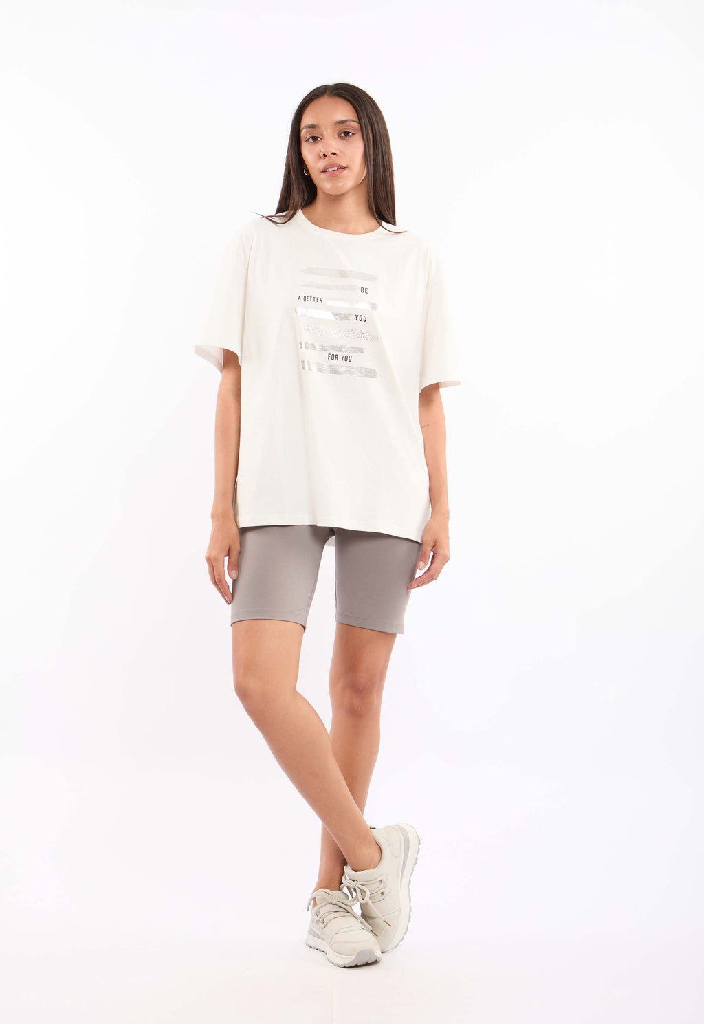 شورت بايكر نسائي رمادي