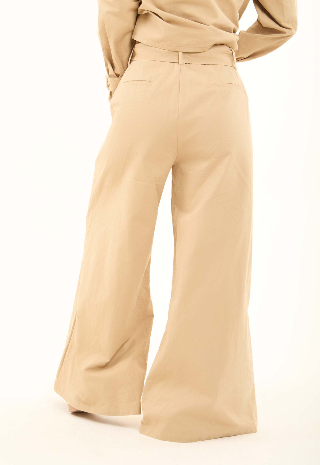 Tailored Flared Cotton Pants