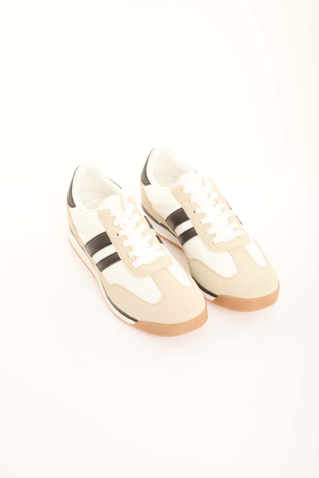 Retro Stripe Detail Lace-Up Trainers