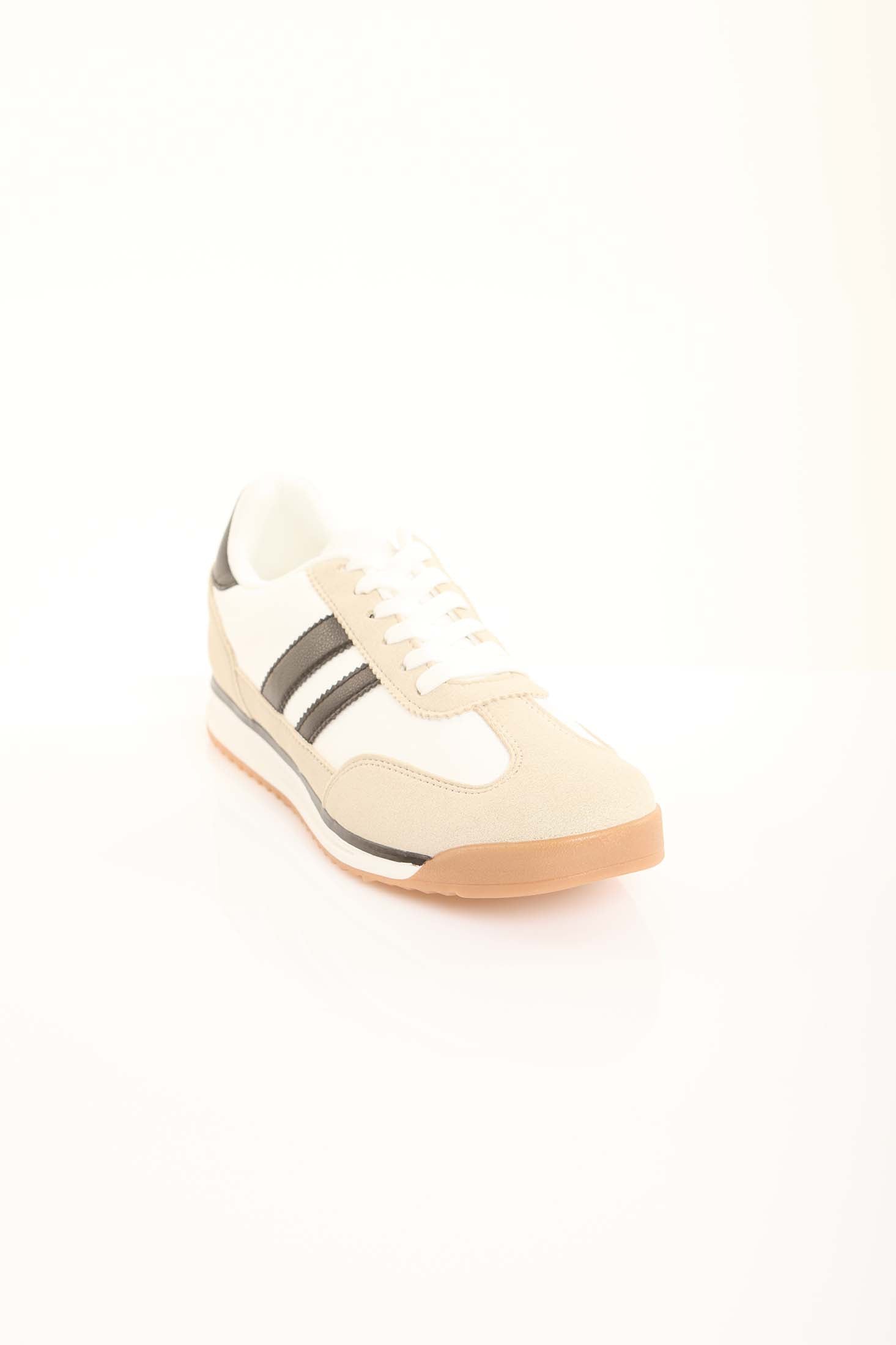Retro Stripe Detail Lace-Up Trainers
