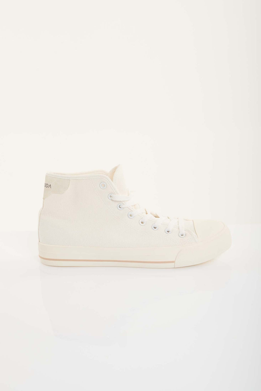 Canvas High-Top Lace-Up Sneakers