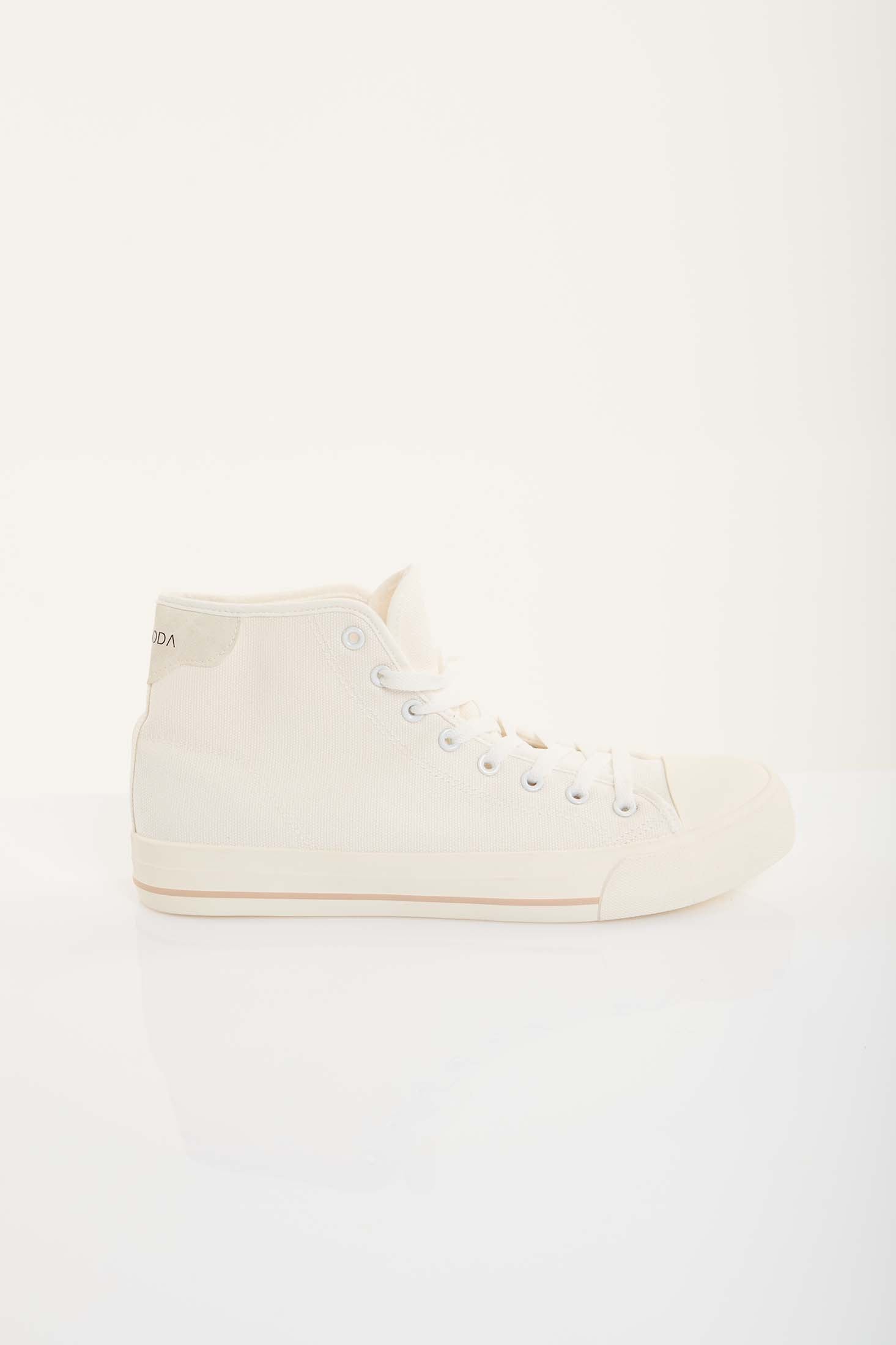 Canvas High-Top Lace-Up Sneakers