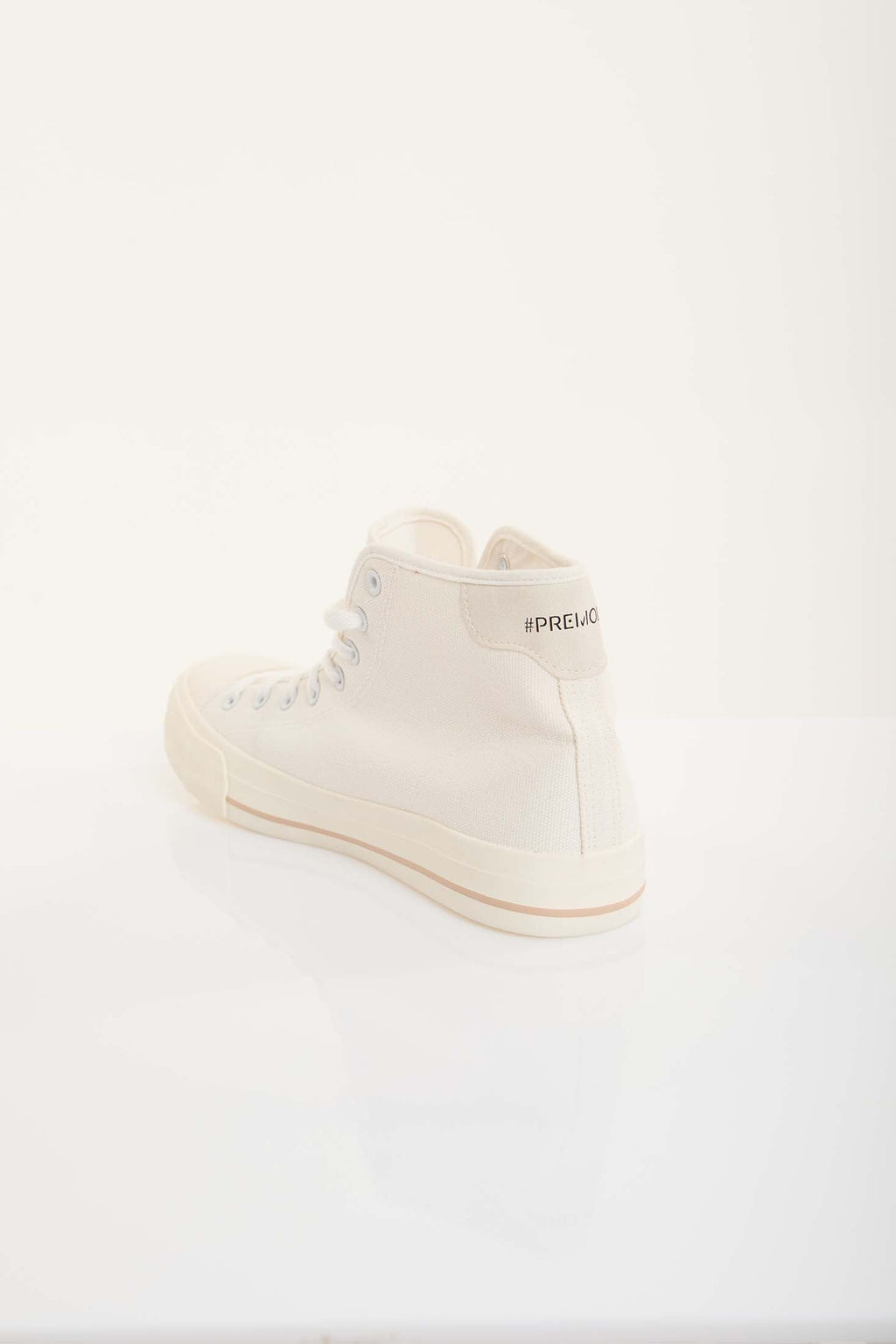 Canvas High-Top Lace-Up Sneakers