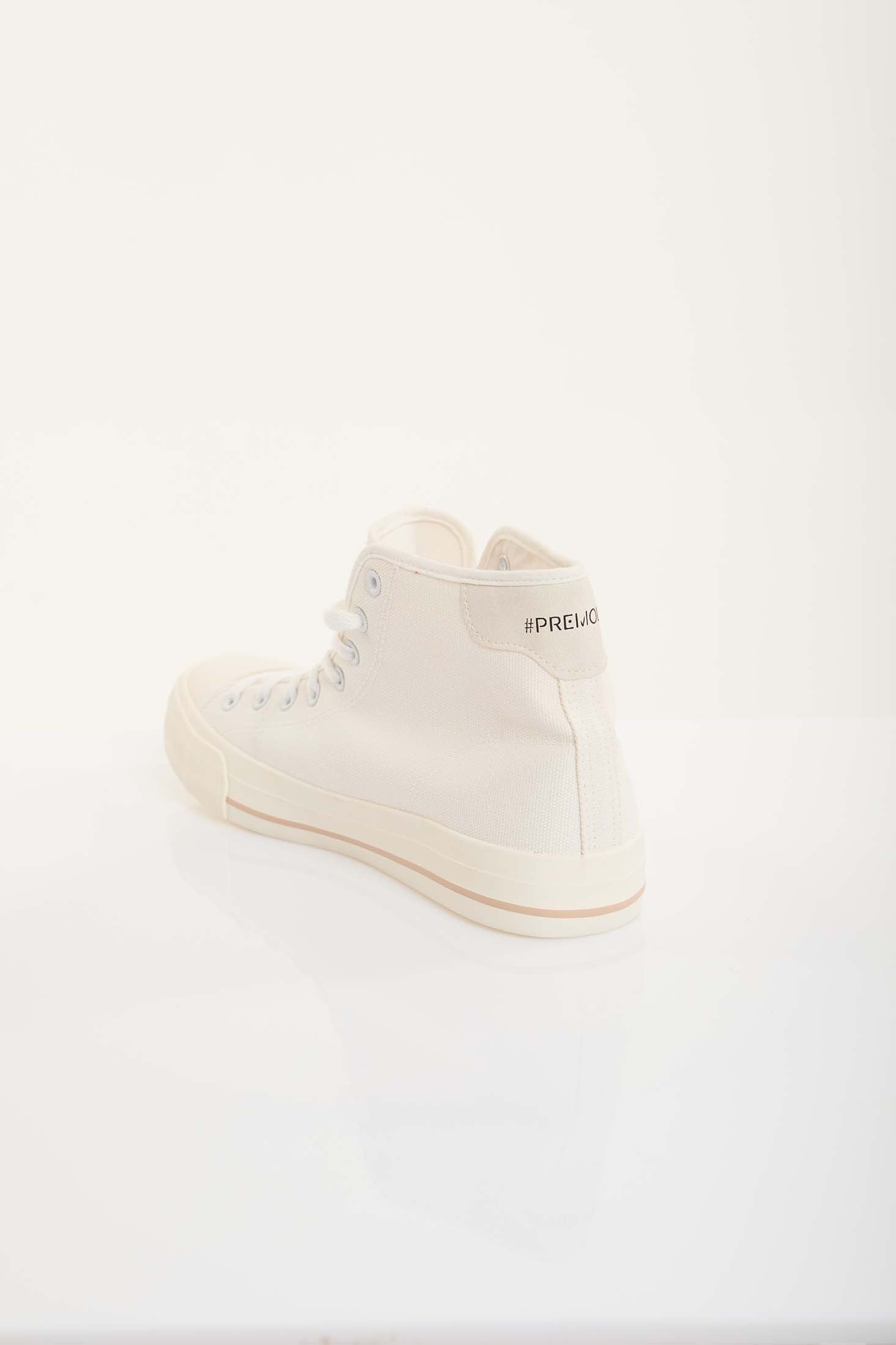 Canvas High-Top Lace-Up Sneakers