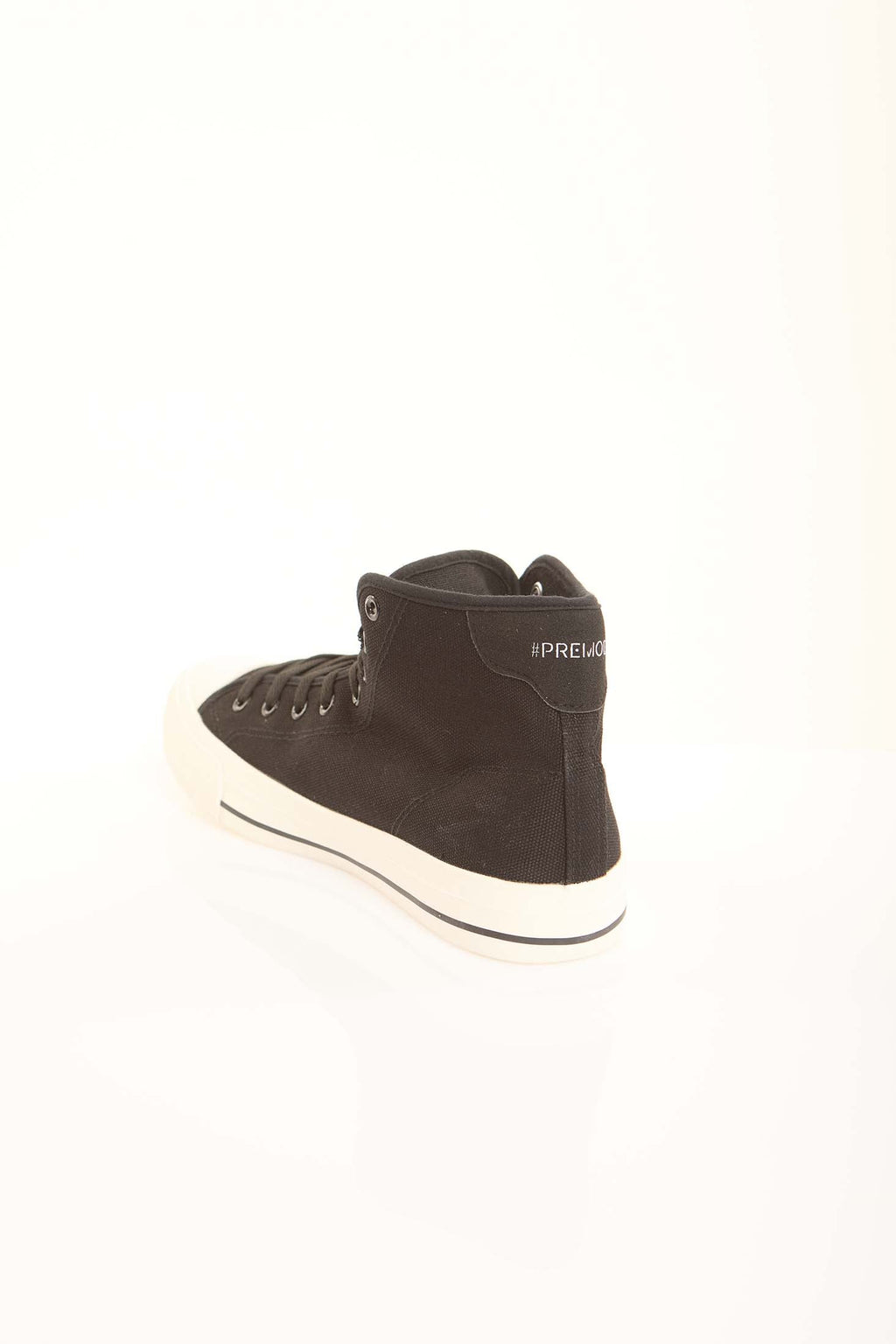 Canvas High-Top Lace-Up Sneakers