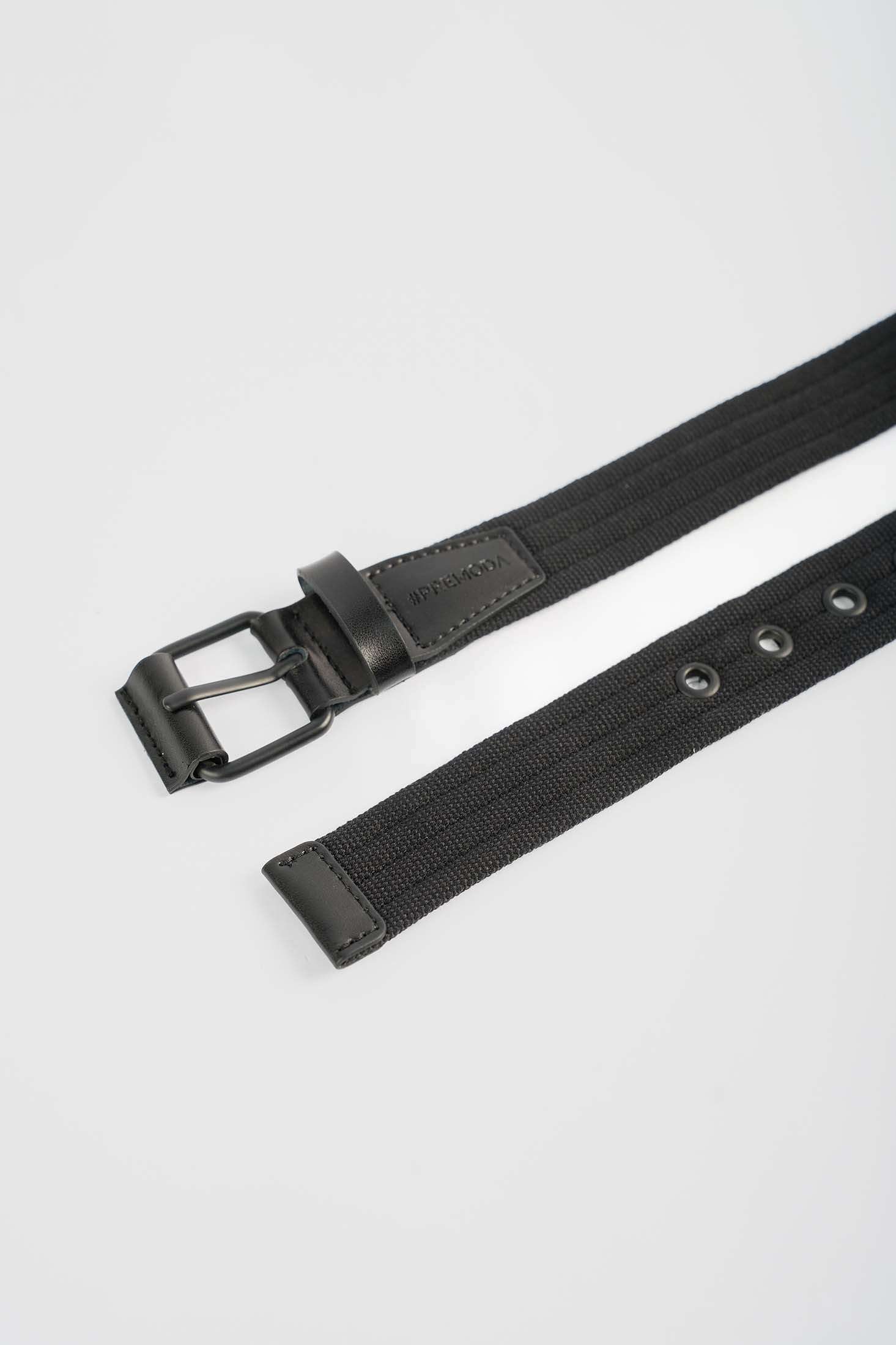 Textured Casual Belt with Layered Rib Design