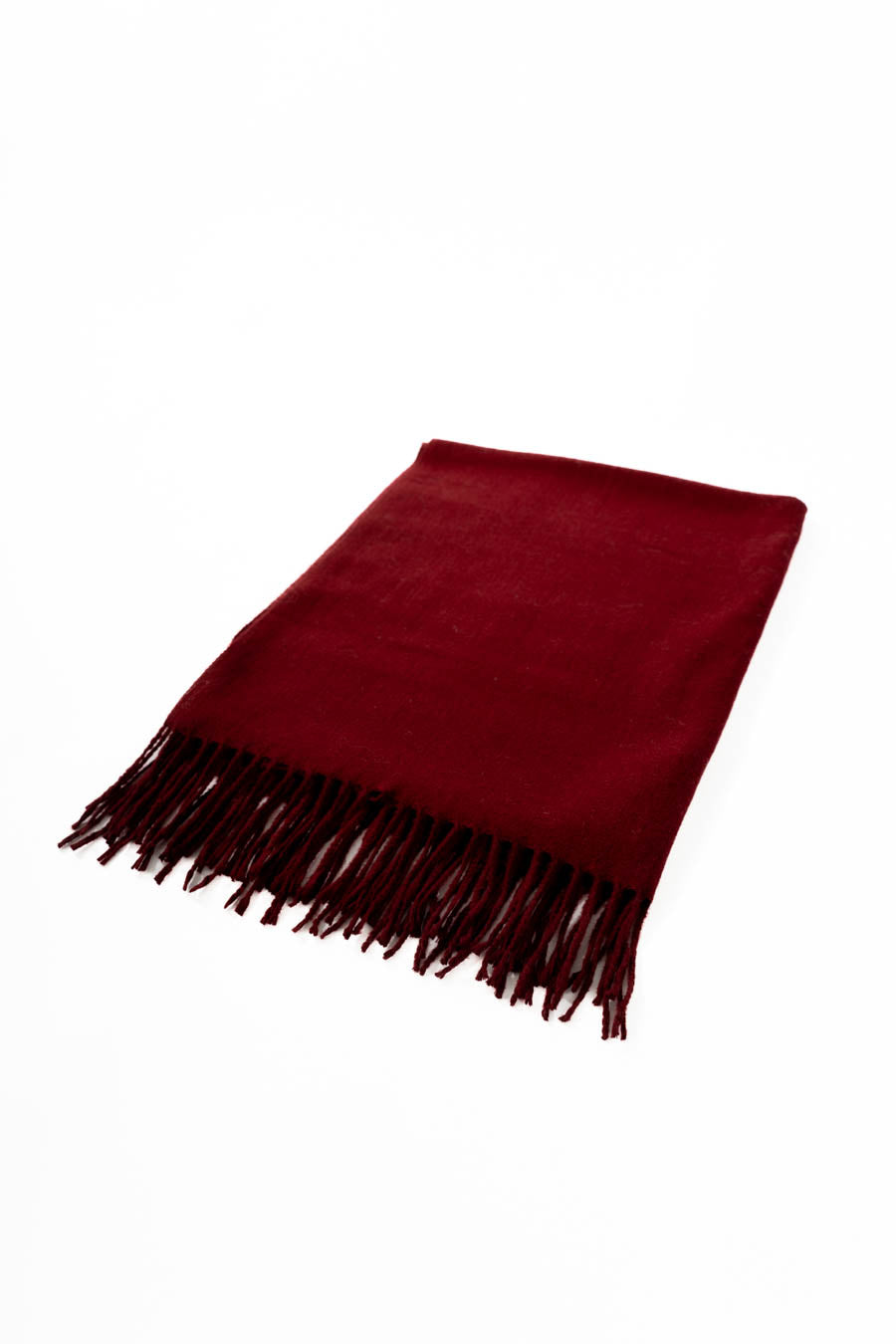 Solid Tassel Trim Soft Rectangular Scarf