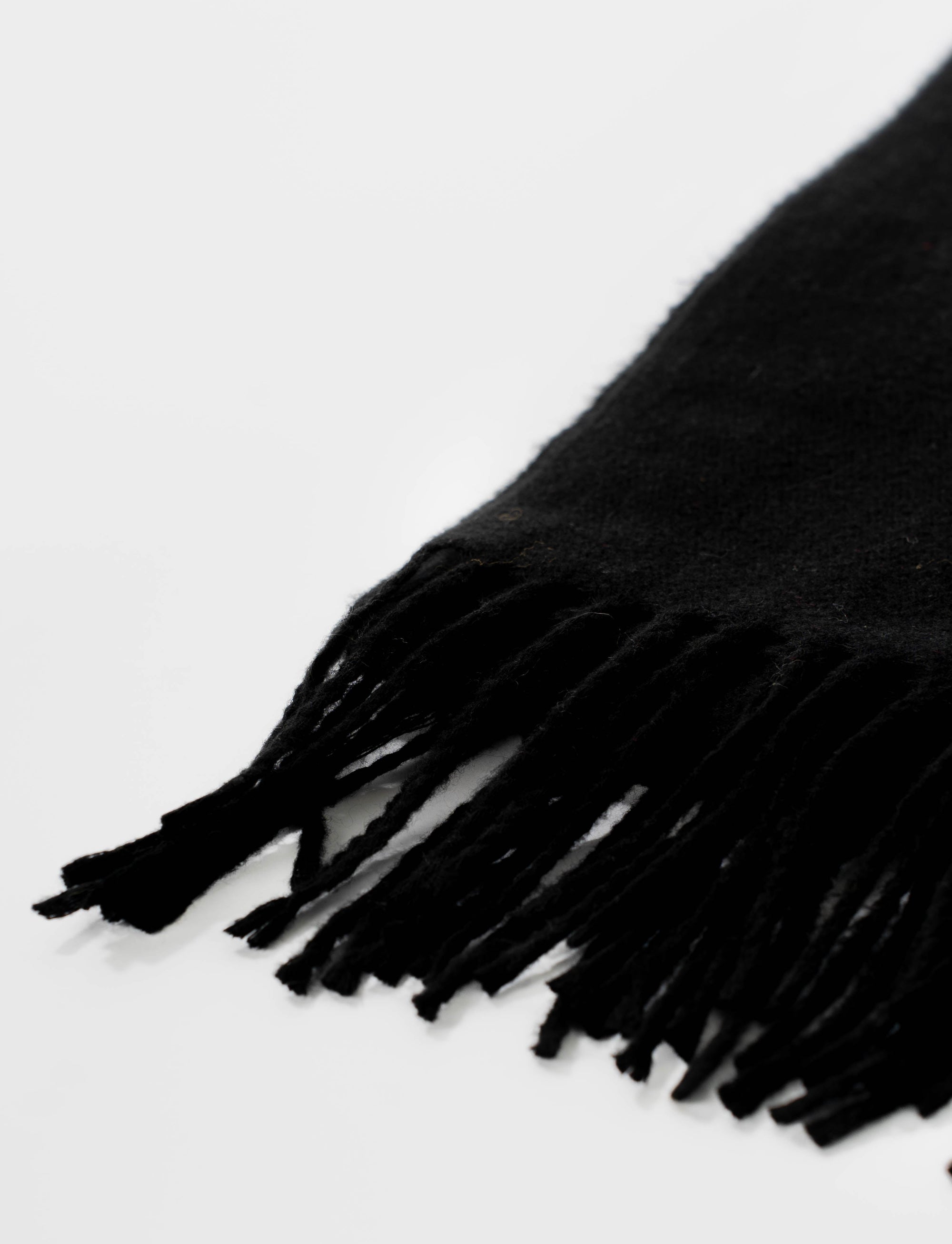 Solid Tassel Trim Soft Rectangular Scarf