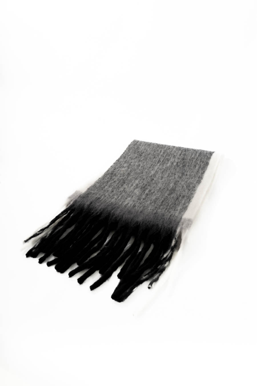 Ombre Fringe Trim Rectangular Scarf