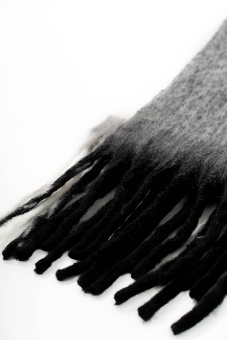 Ombre Fringe Trim Rectangular Scarf