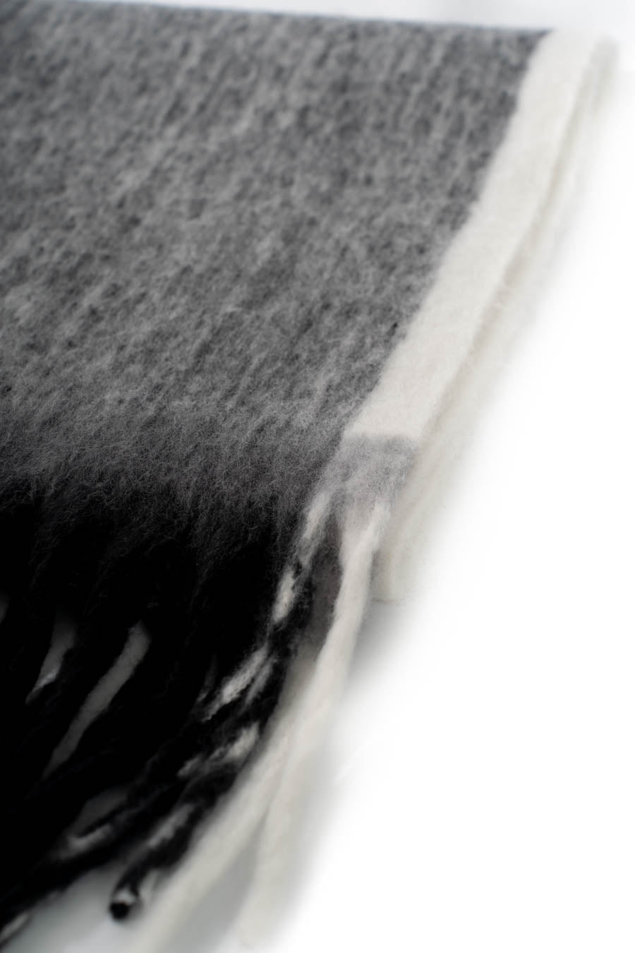 Ombre Fringe Trim Rectangular Scarf