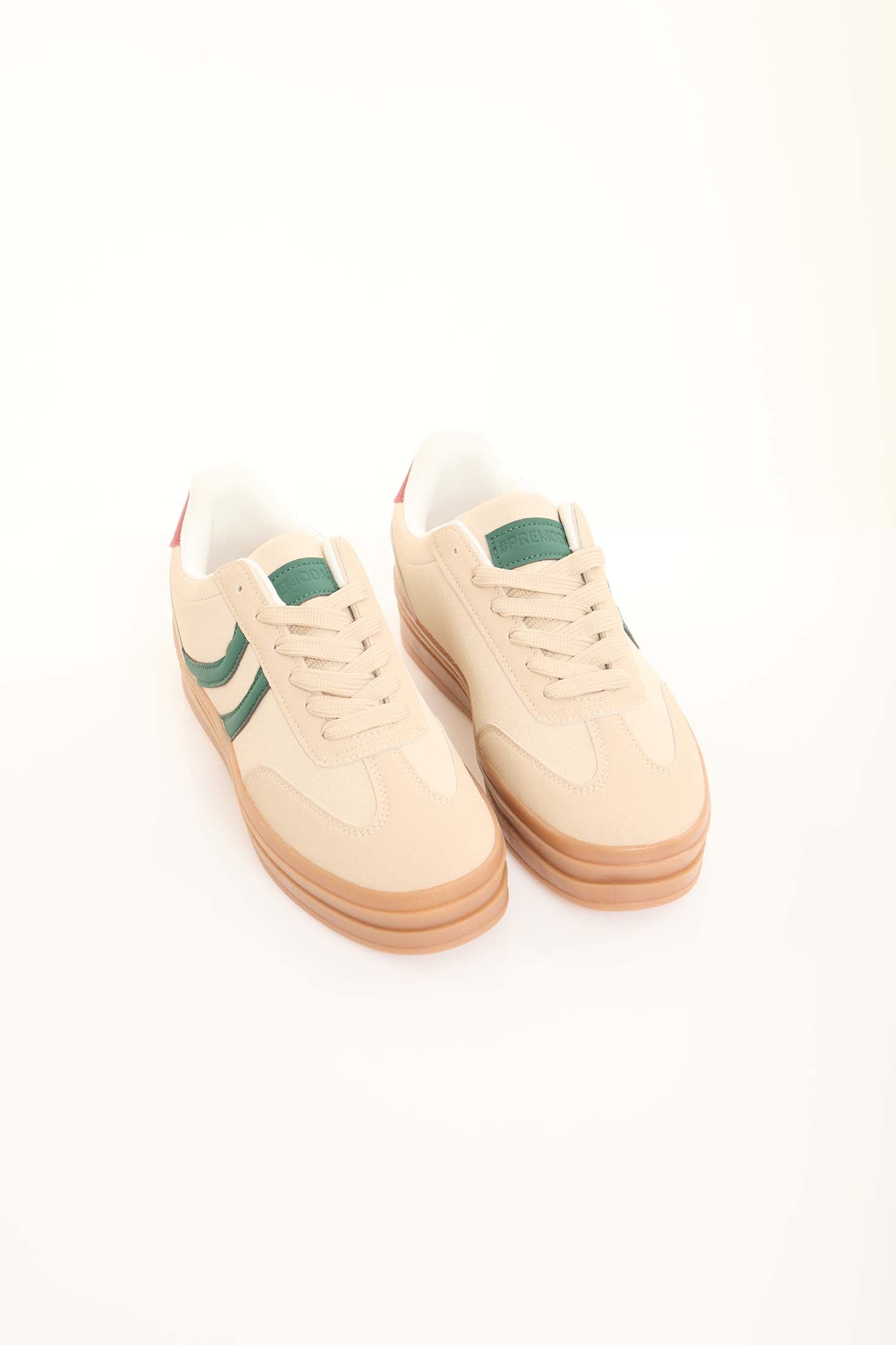 Mid-Sole Leather Shoes with Leopard Touch