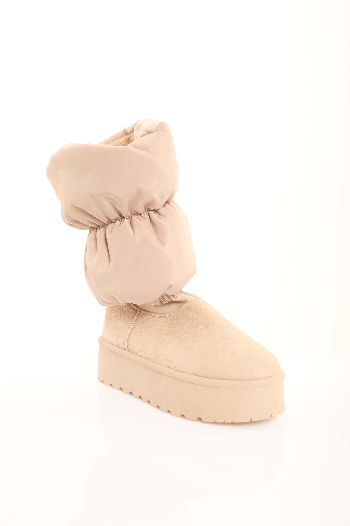 Suede Mid-Sole Cozy Ankle Boots