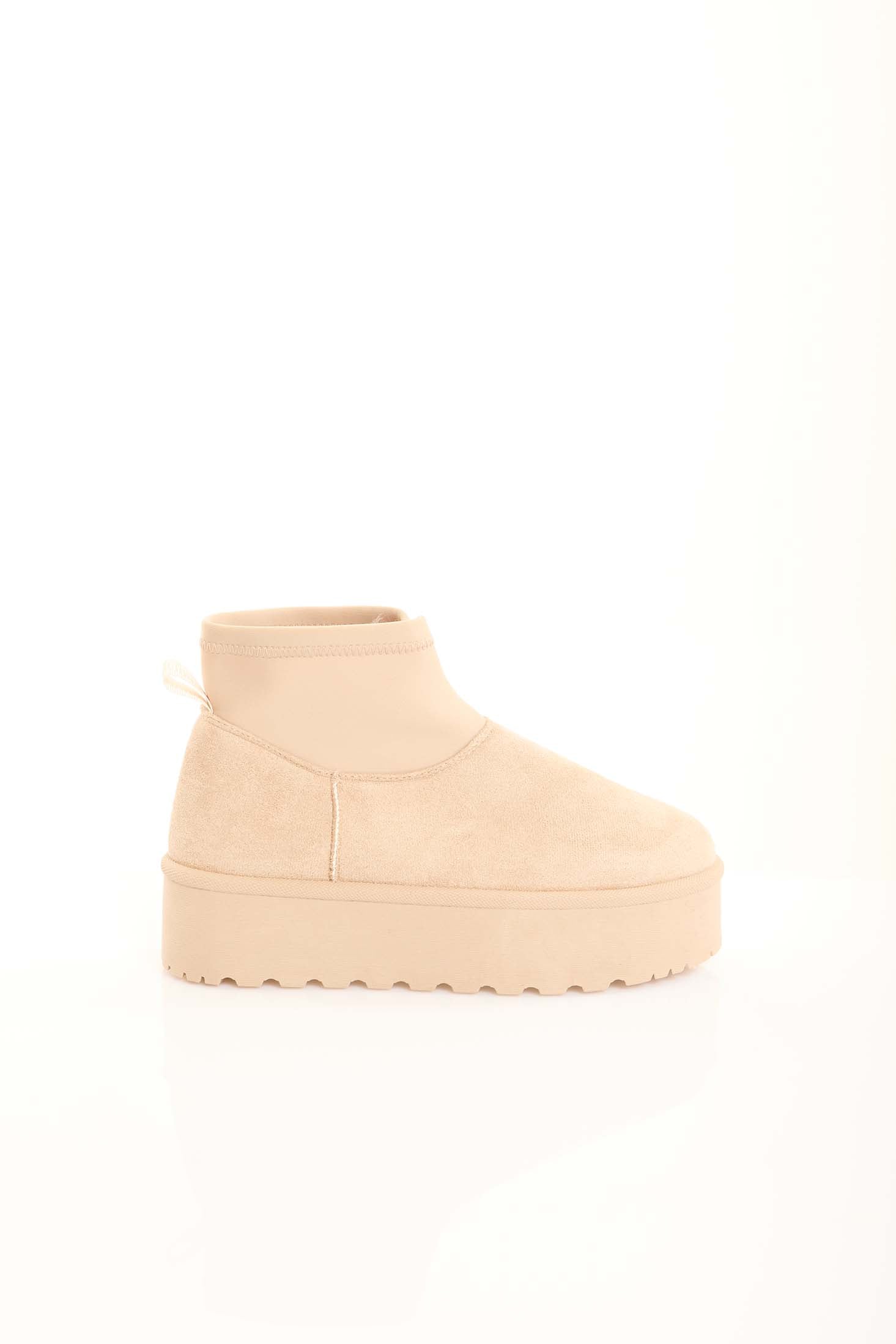 Suede Mid-Sole Cozy Ankle Boots