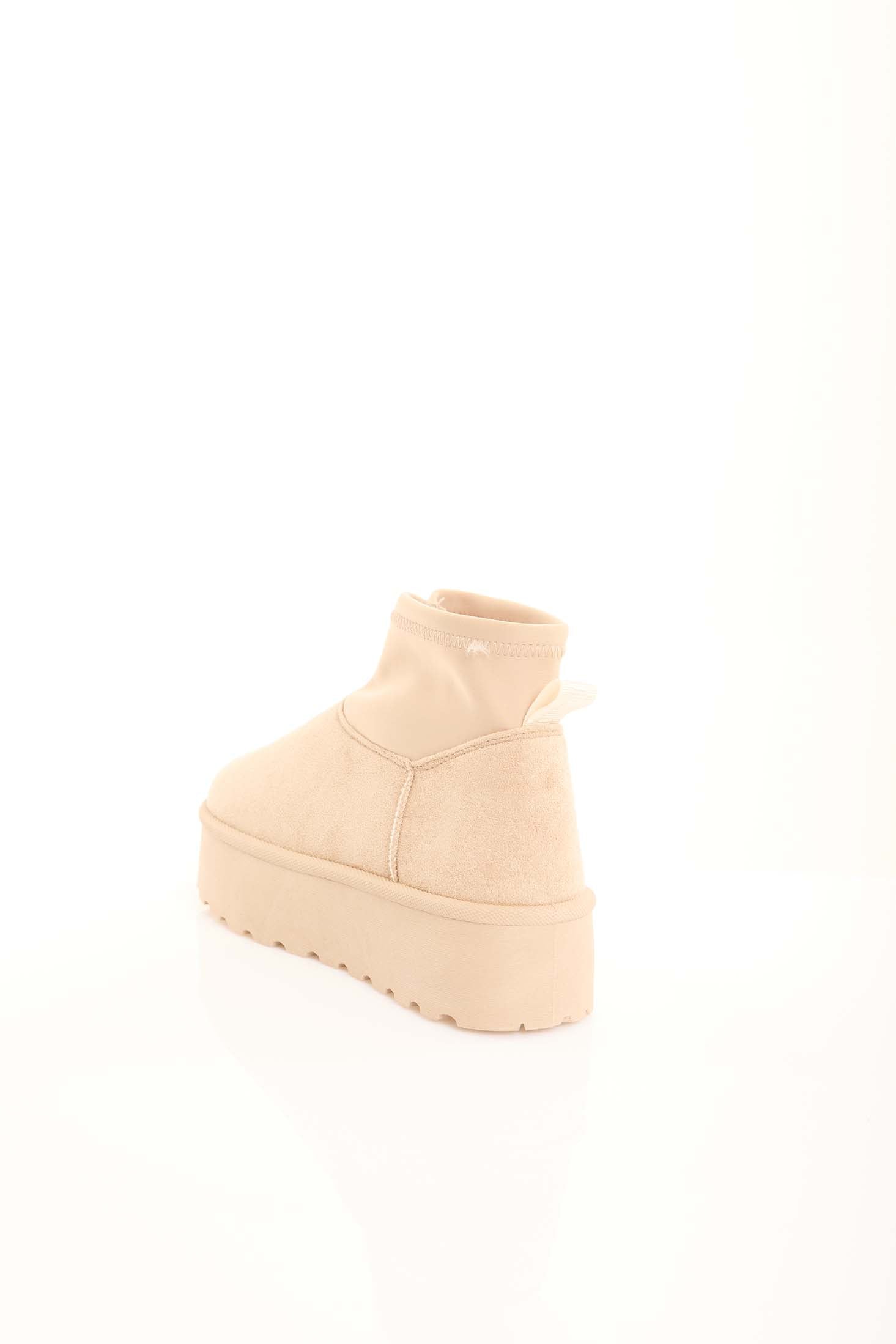 Suede Mid-Sole Cozy Ankle Boots