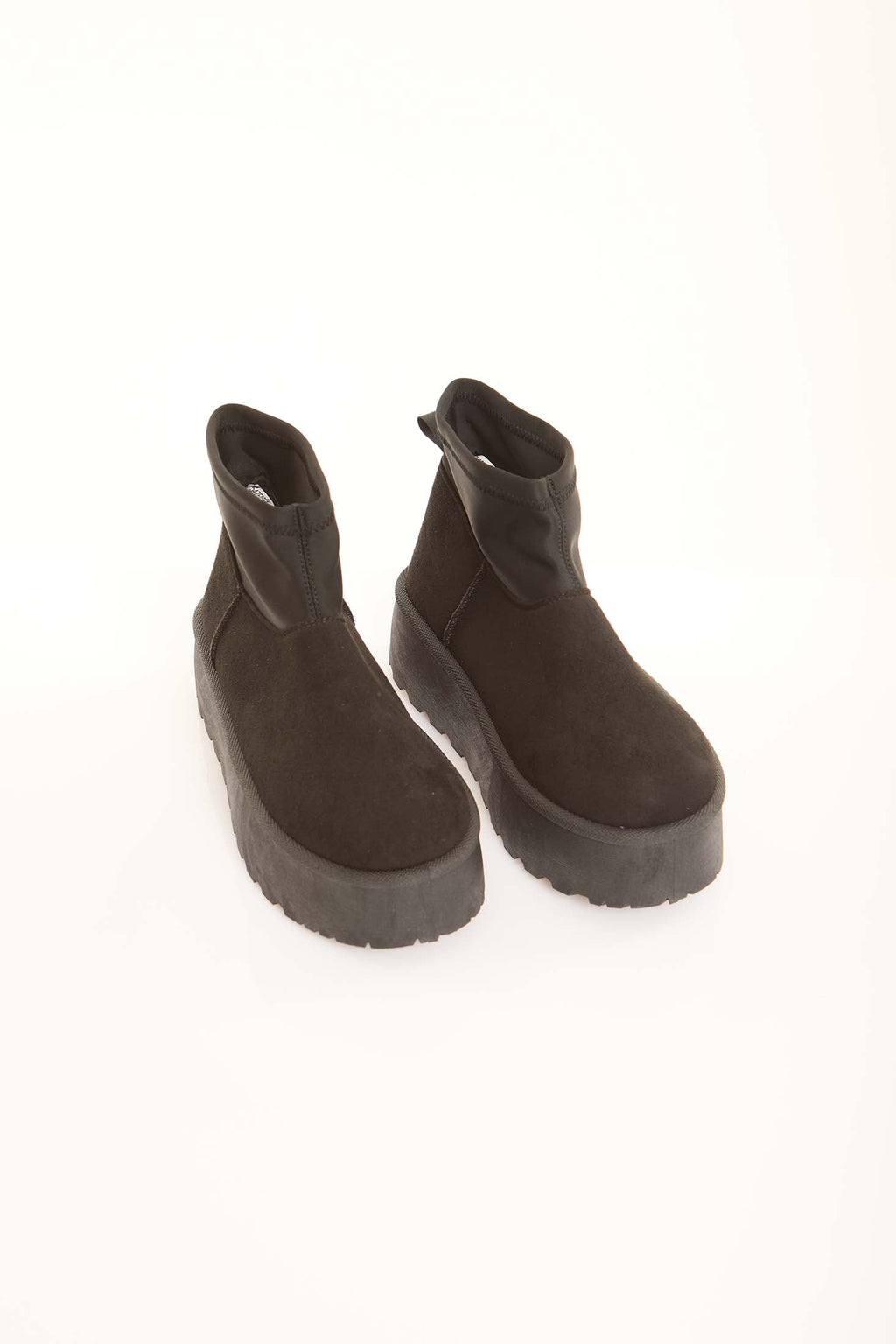Suede Mid-Sole Cozy Ankle Boots