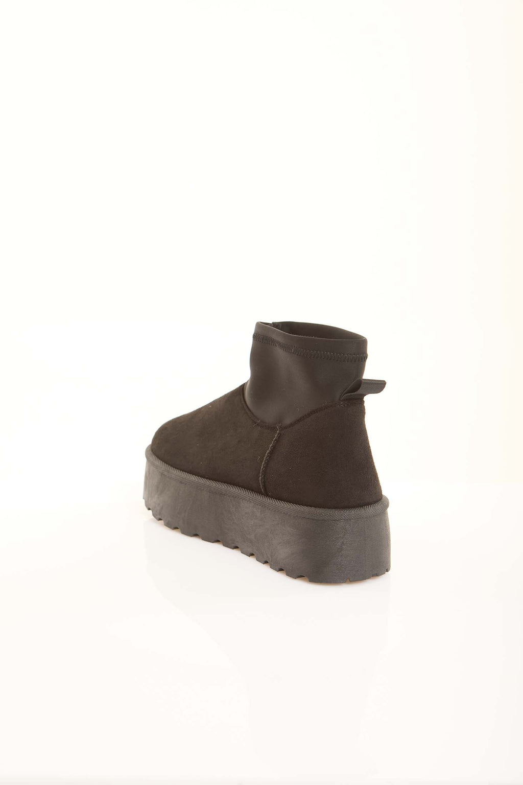 Suede Mid-Sole Cozy Ankle Boots