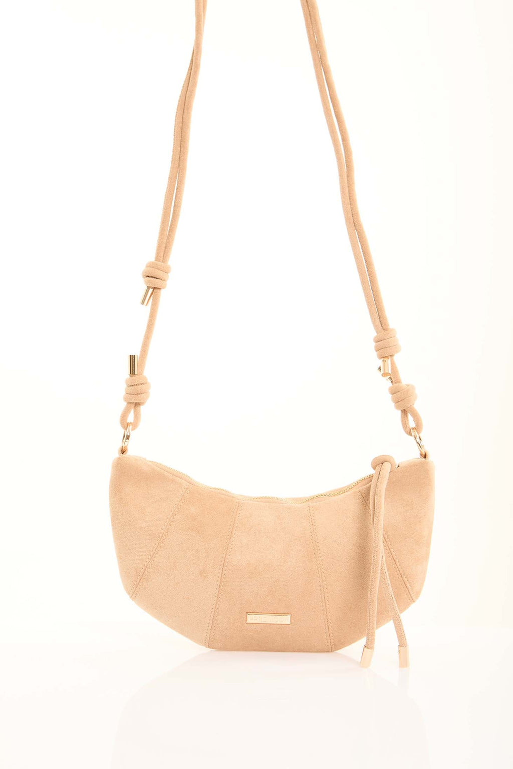 Suede Hobo Zipped Shoulder-Bag
