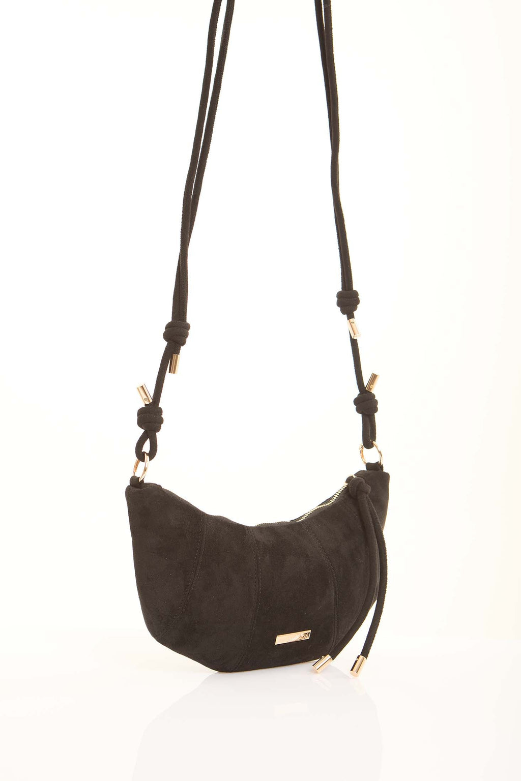 Suede Hobo Zipped Shoulder-Bag