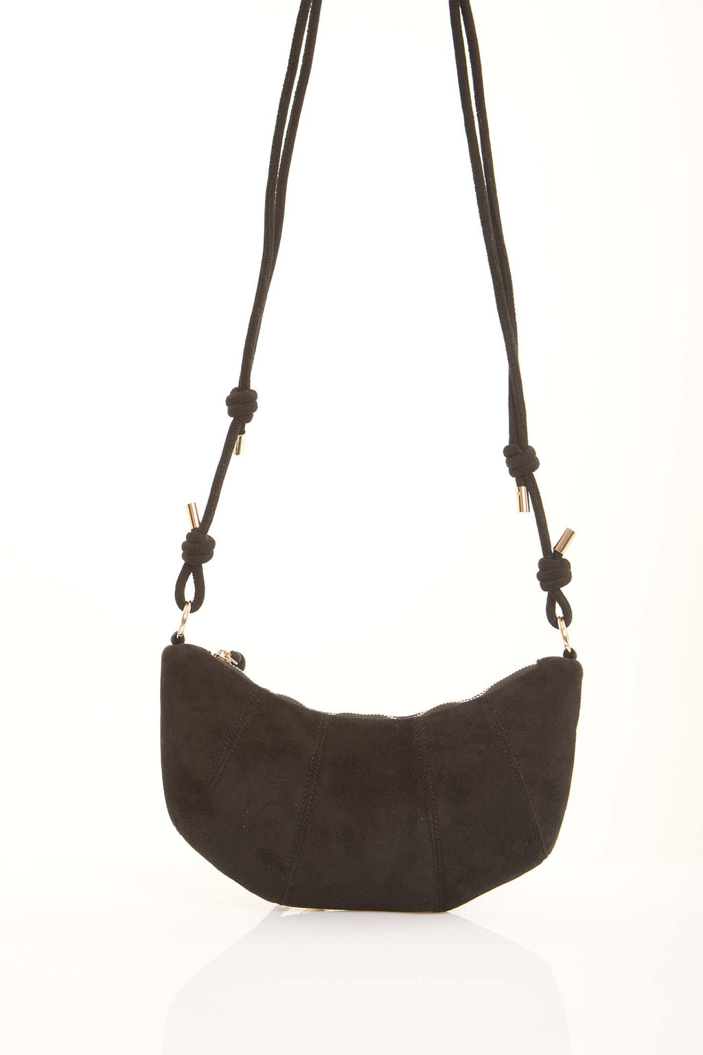 Suede Hobo Zipped Shoulder-Bag