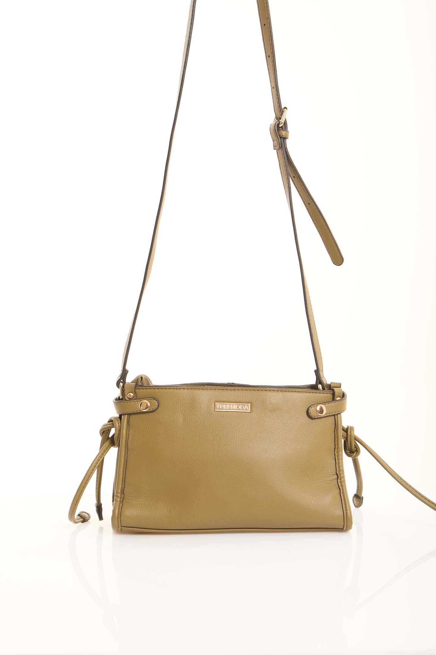 Decorative Belt with Stitches Crossbody Bag