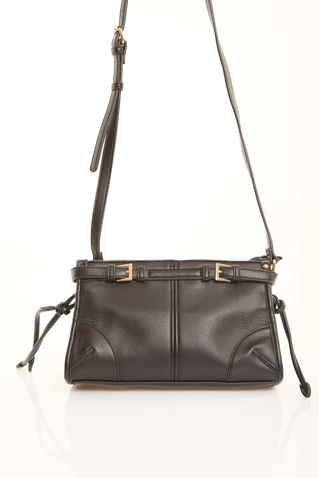 Decorative Belt with Stitches Crossbody Bag