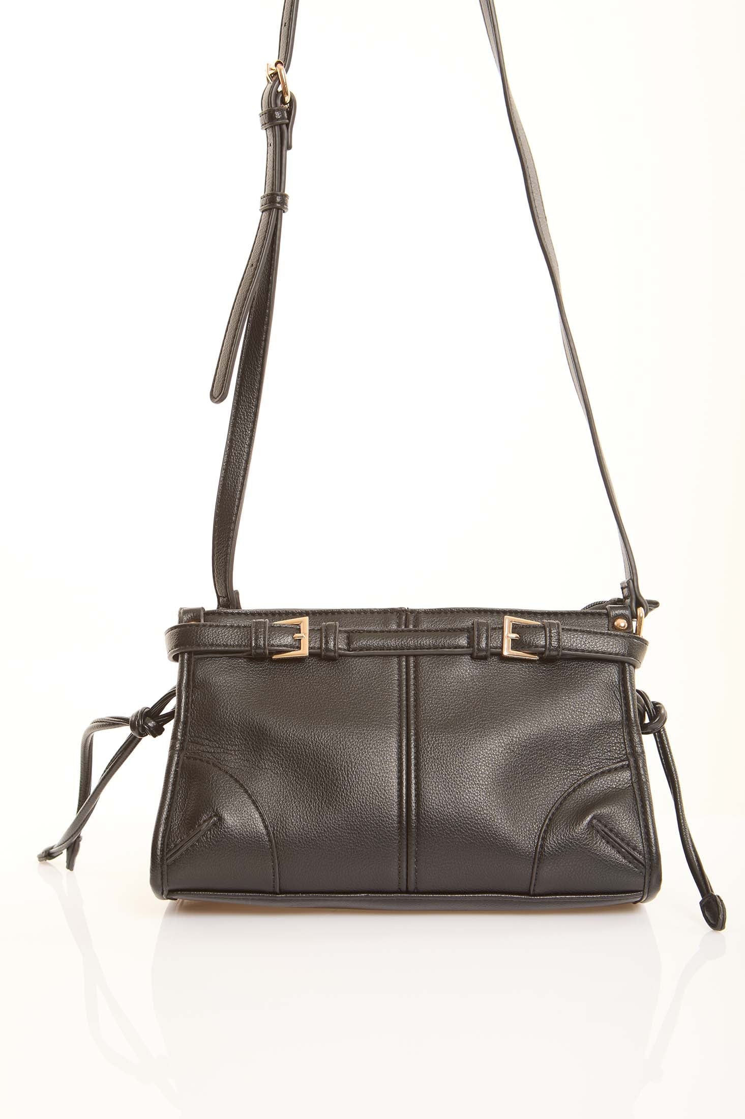 Decorative Belt with Stitches Crossbody Bag