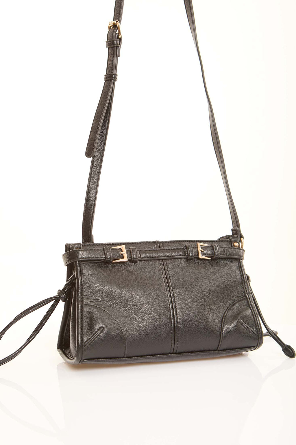 Decorative Belt with Stitches Crossbody Bag