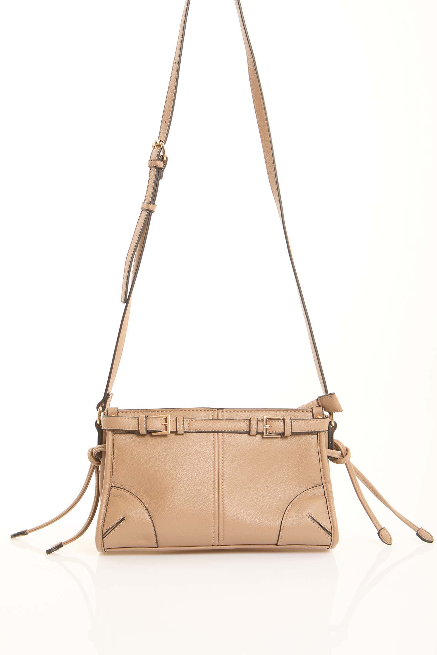 Decorative Belt with Stitches Crossbody Bag